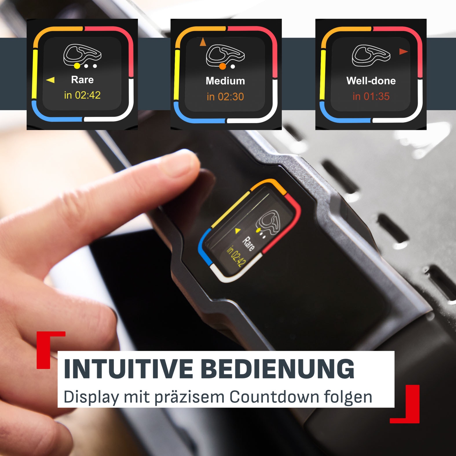 Tefal Kontaktgrill »GC750D OptiGrill Elite« 2000 W 12 Programme, intuitiver Sensor, Grillboost-Funktion, Rezeptbuch App