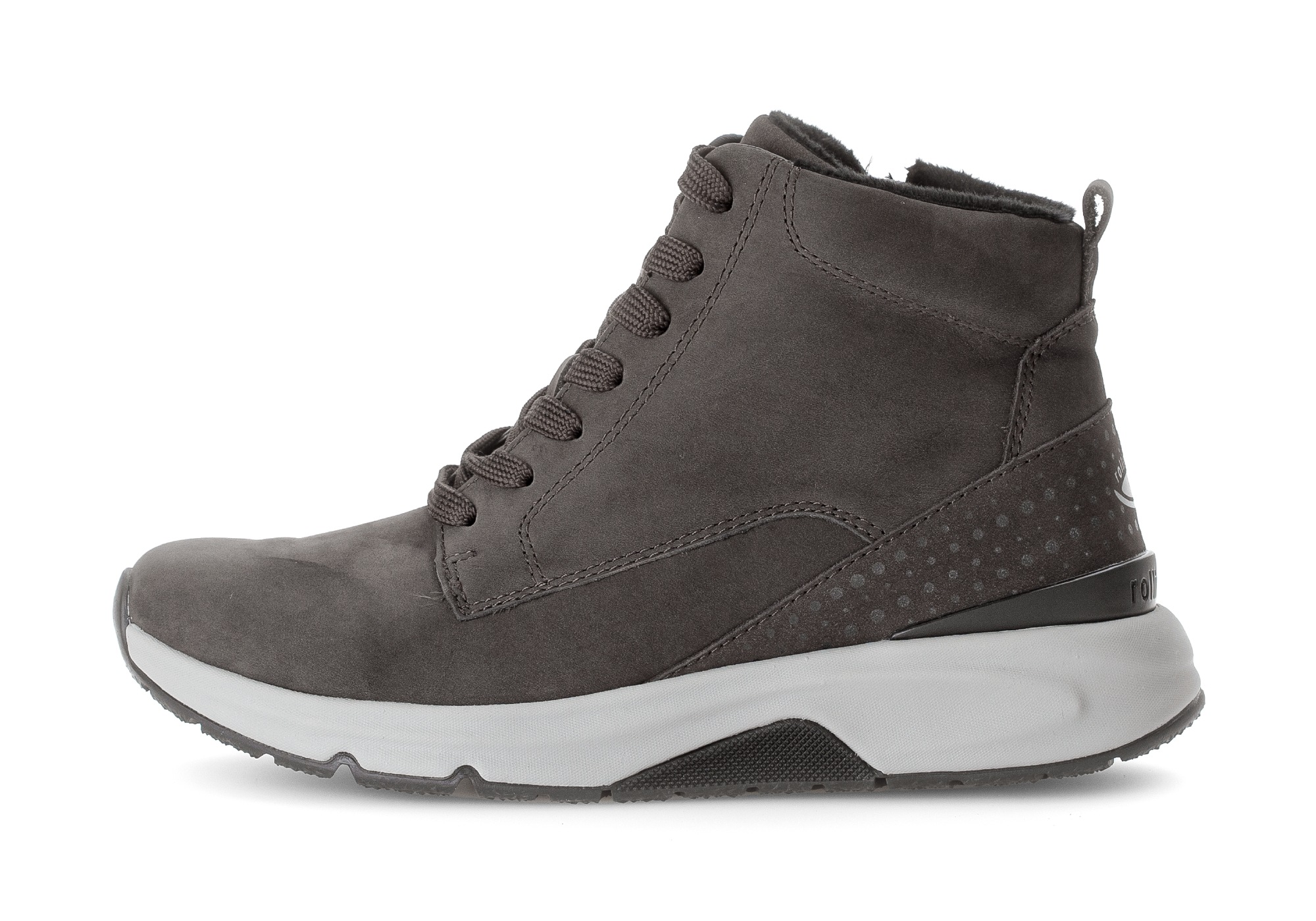 Gabor Rollingsoft Schnürboots, Keilabsatz, Freitzeitschuh, High-Top-Sneaker, Label an der Ferse