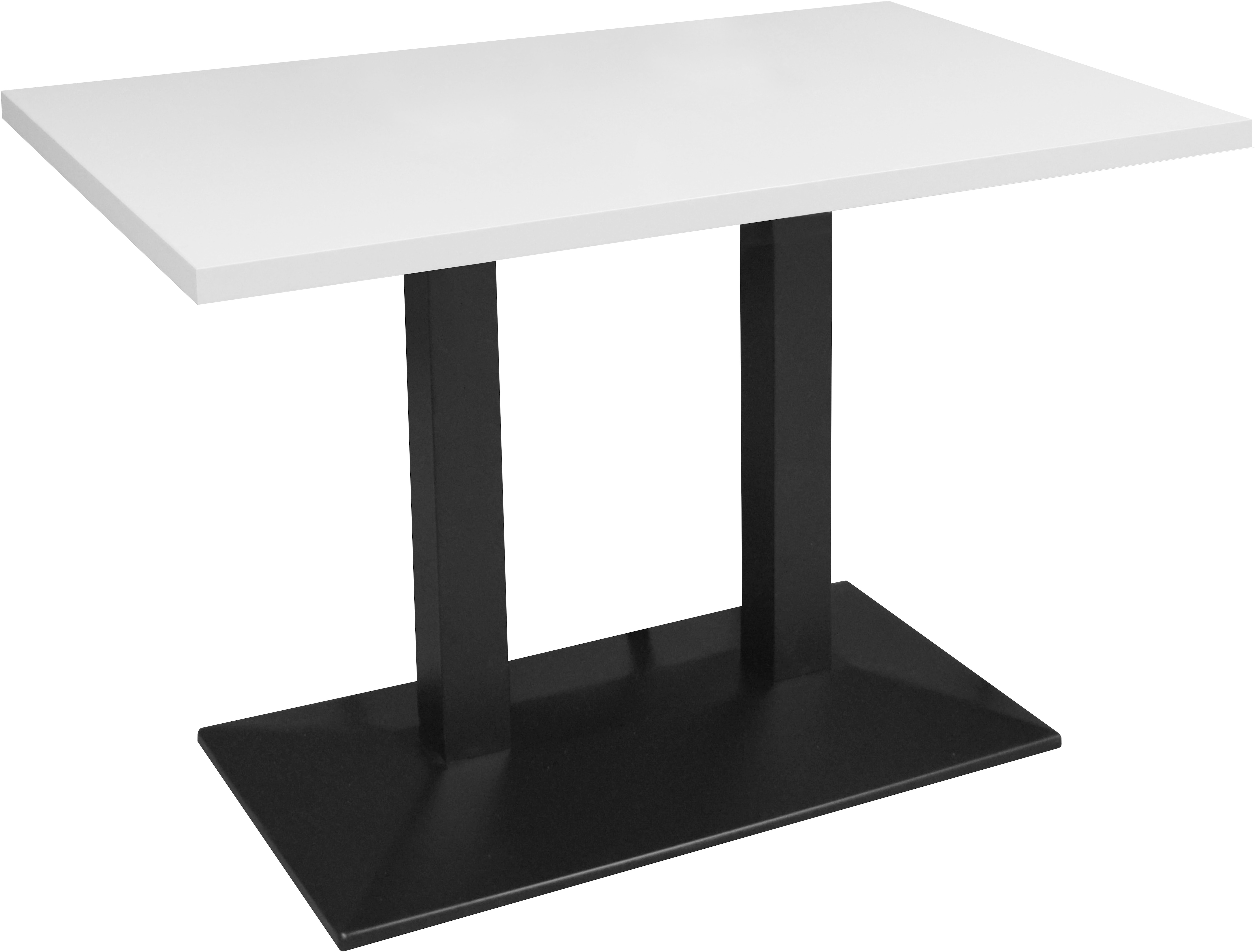 Mäusbacher Bistrotisch "Big Bistro Metall" Doppelsäulengestell, eckige Platte BHT 120x75x70 cm
