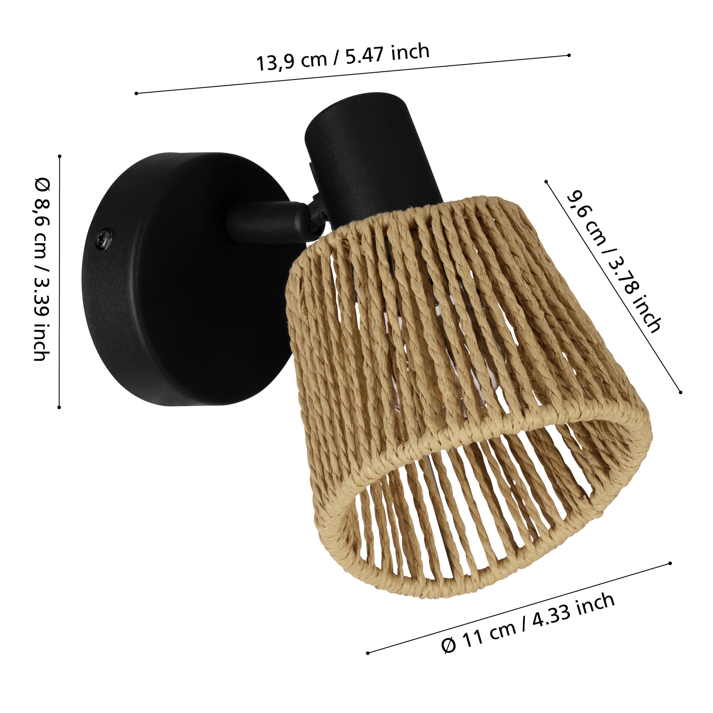 EGLO Deckenleuchte »KEELBY Spotlampe - Stahl - E14 - 1X40W - IP20« E14 1 Stk.