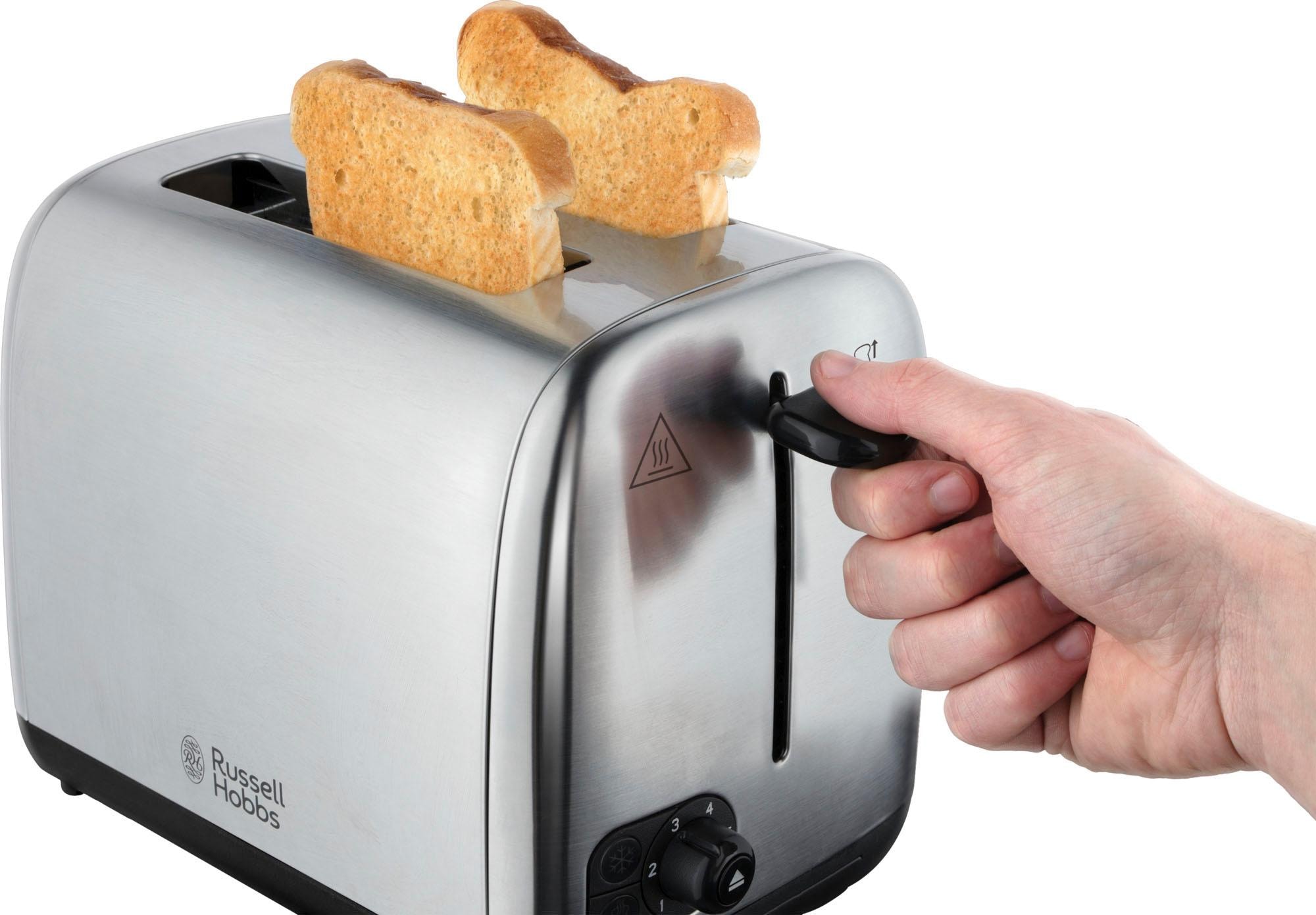 RUSSELL HOBBS Toaster »Adventure 24080-56«, 2 kurze Schlitze, für 2 Scheiben, 850 W, Edelstahl gebürstet