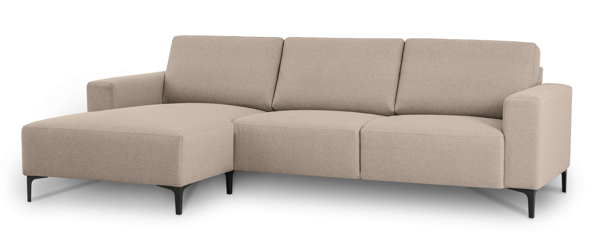 Home affaire Ecksofa »Tournon, L-Form, Breite 262 cm, Webstoff, Chenille«, Designsofa im nordischen Stil, Wellenunterfederung, Metallfüße