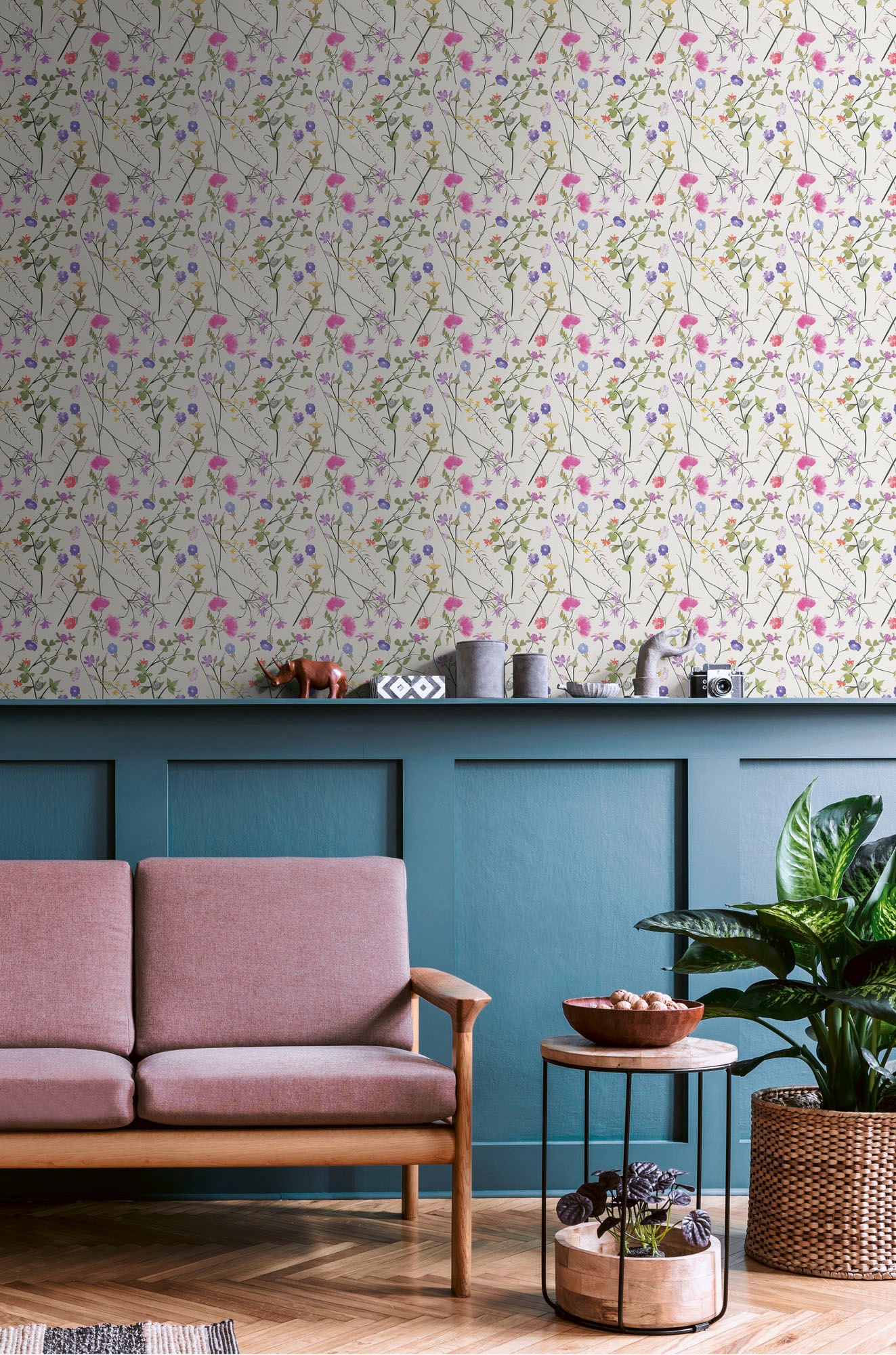 living walls Vliestapete »House of Turnowsky Designertapete Blumenwiese«, matt-gemustert-neutral, Blümchen Landhaus Floral Tapeten Wohnzimmer Schlafzimmer Küche Design