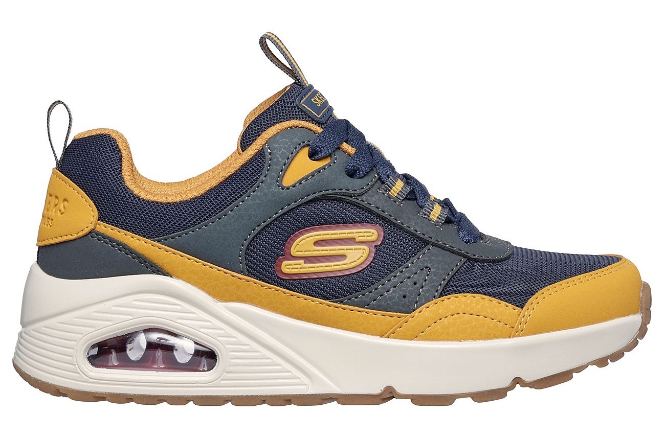 Skechers Sneaker »UNO - RETRO GROOVE«, Freizeitschuh mit Memory Foam, Größenschablone zum Download
