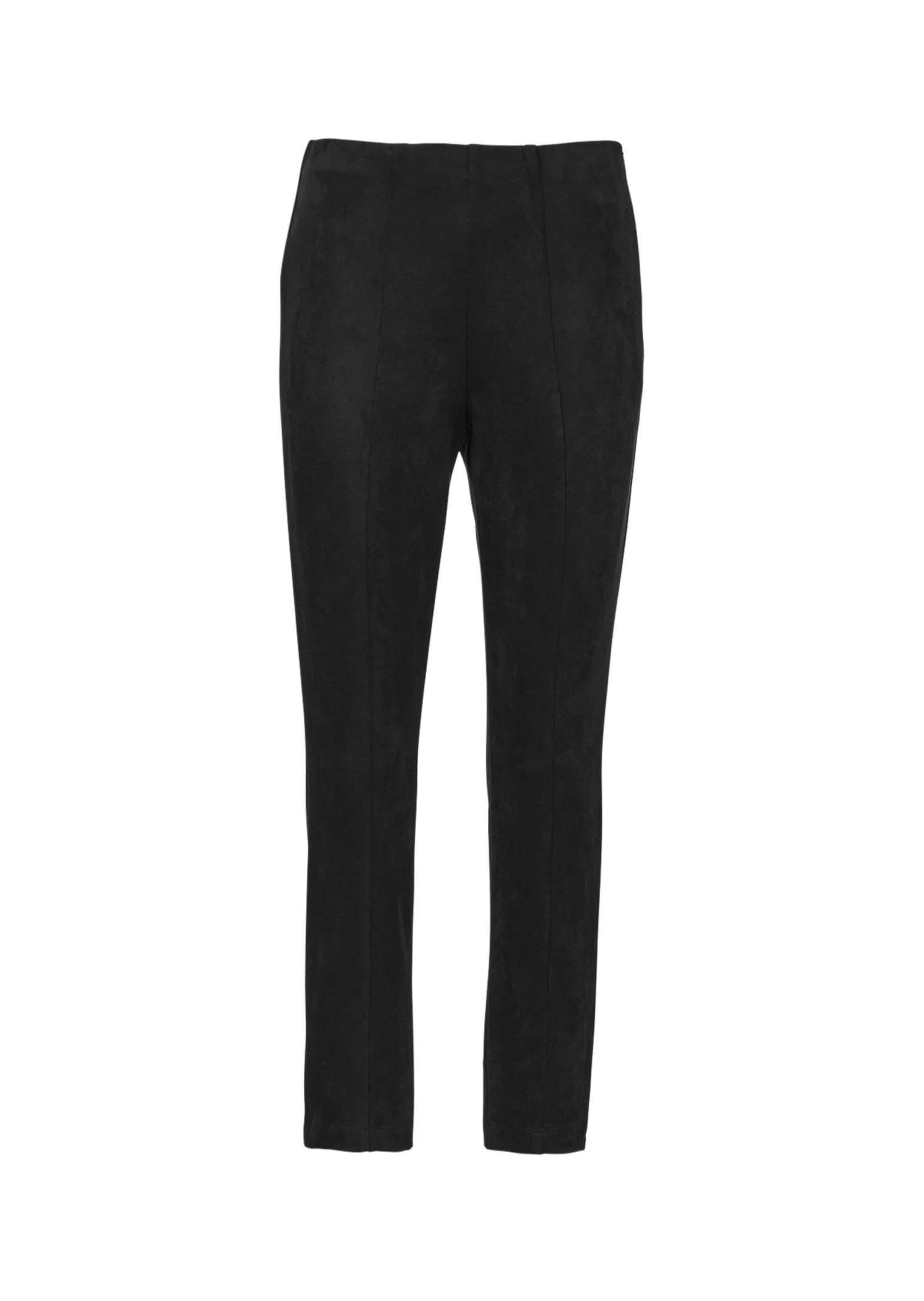 GOLDNER 2-in-1-Hose "Moderne Leggings in trendigem Velourslederimitat" Ohne