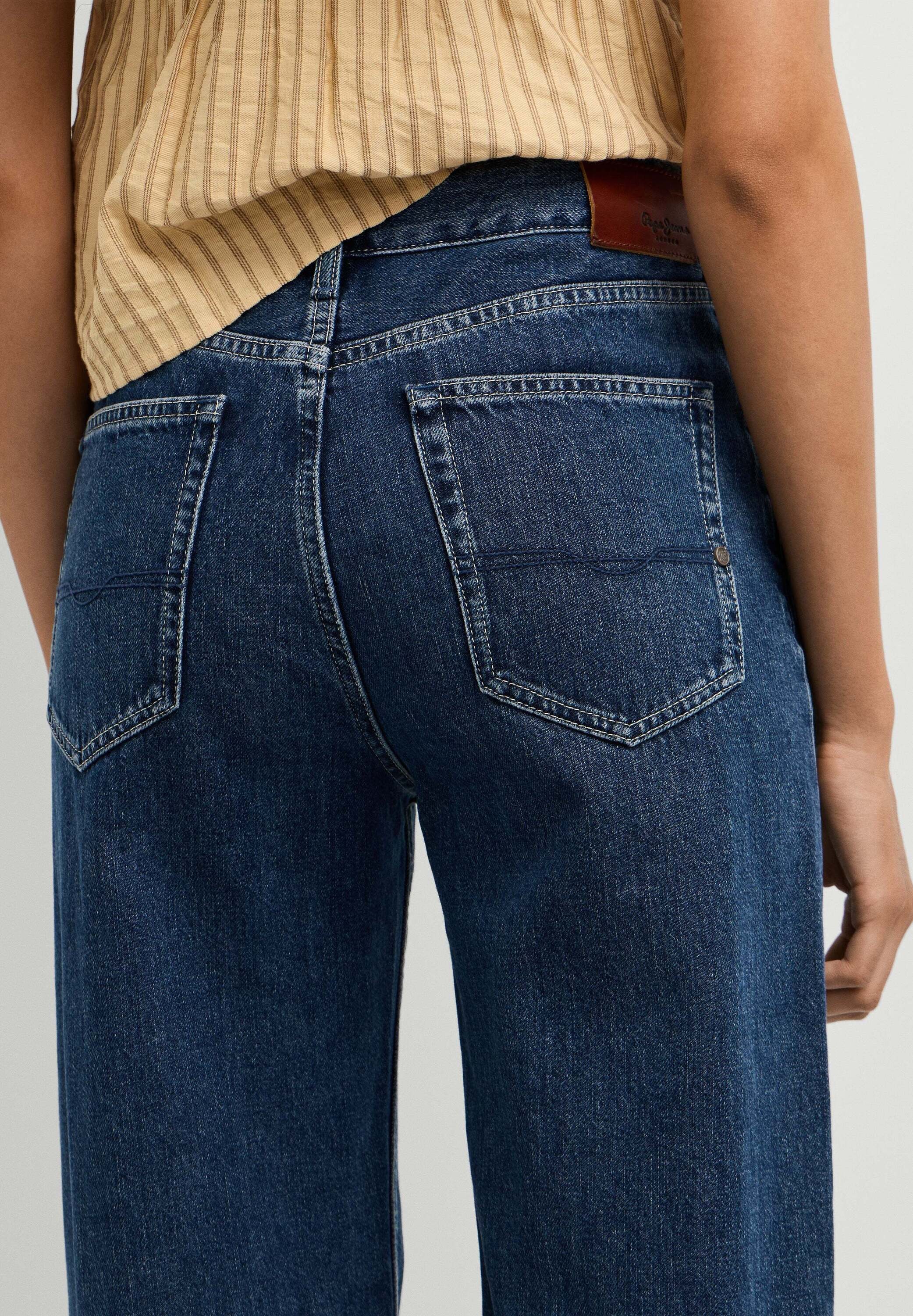 Pepe Jeans Straight-Jeans »straight leg jeans EDEN HW STRAIGHT DARK STONEWASH«