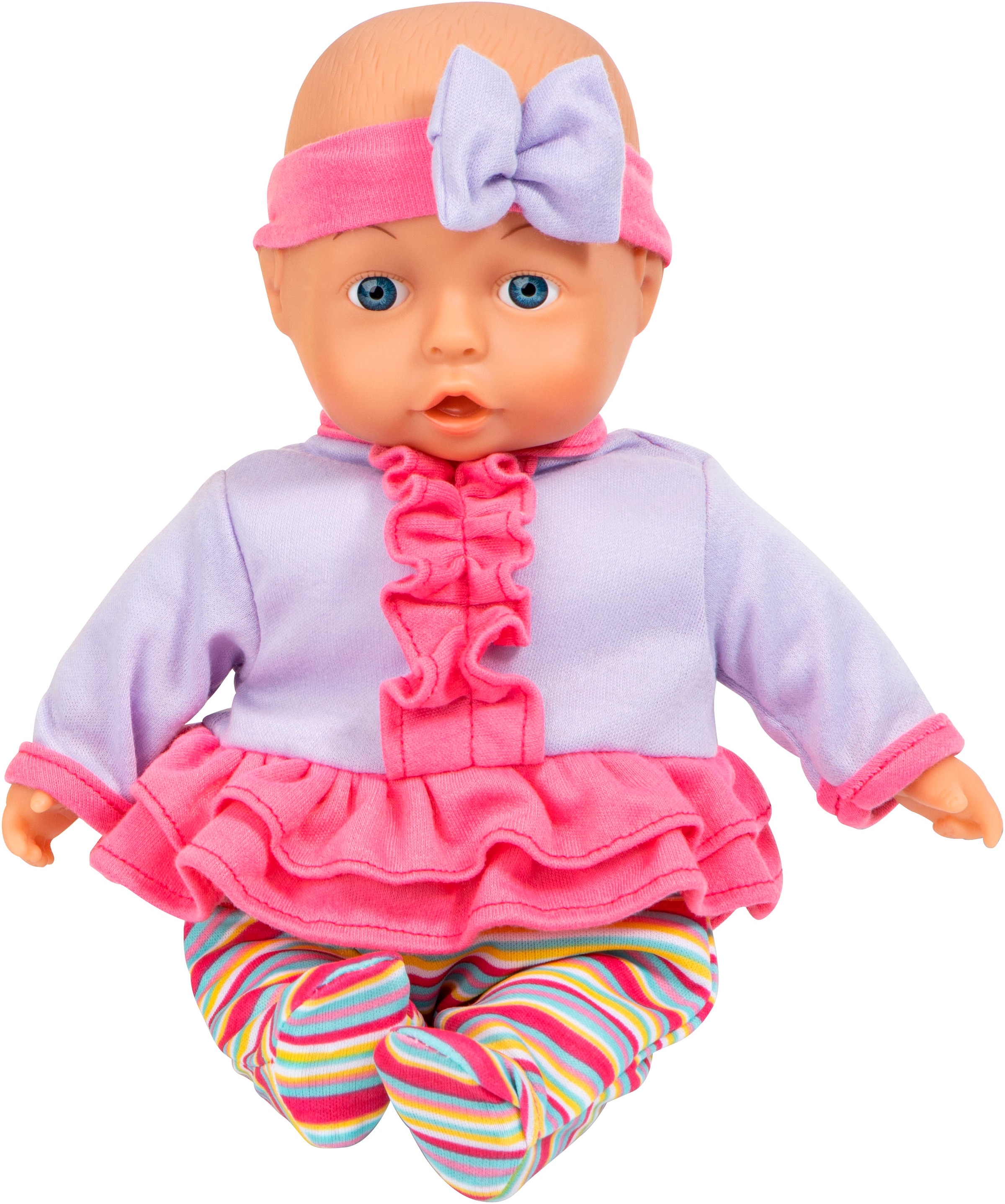 Bayer Babypuppe »Anna Cozy«, (Set, 10 tlg.), mit Wiege und Zubehör