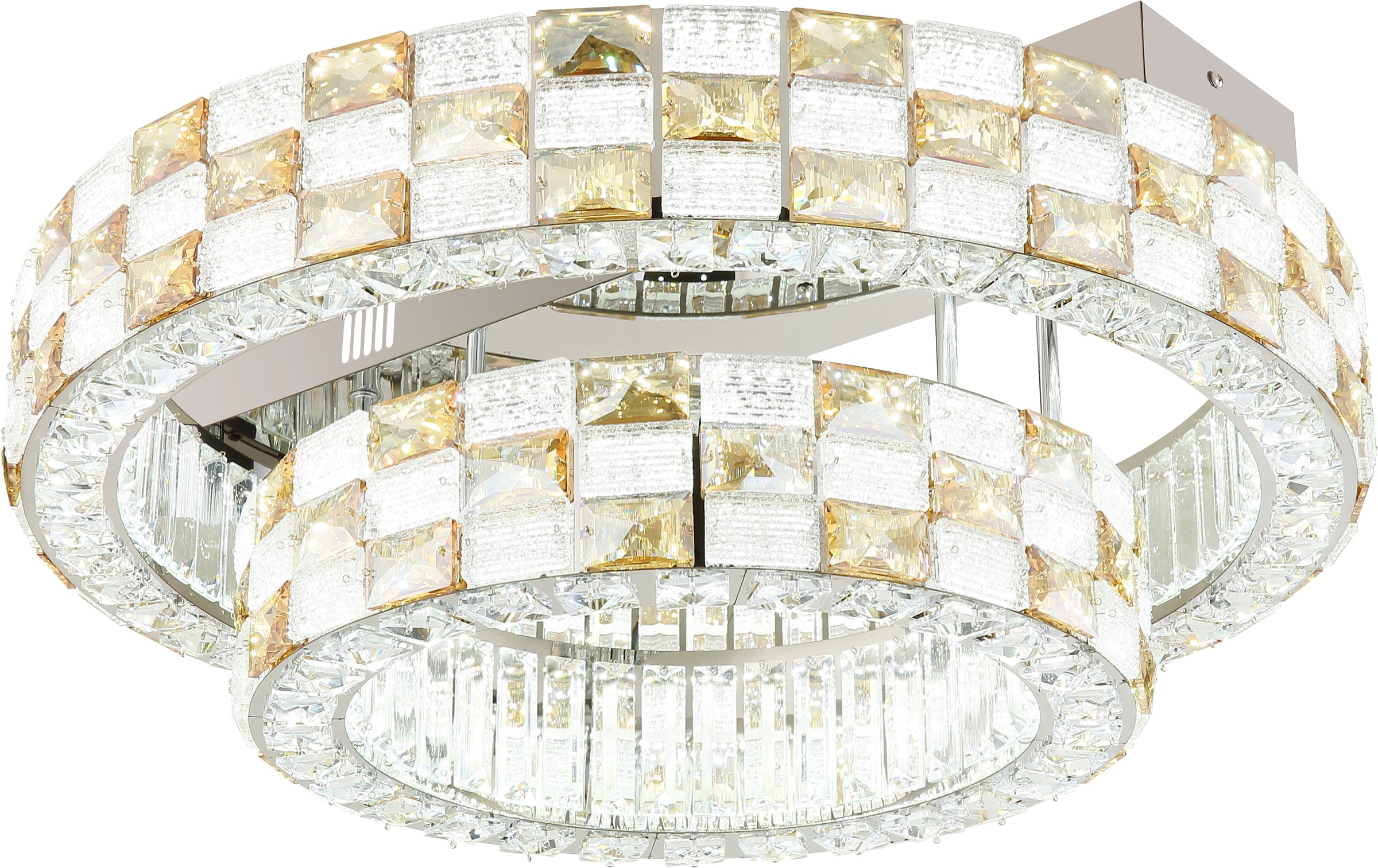 GLOBO LIGHTING Deckenleuchte »LIDIA« LED-Modul 1 Stk. Kristall-Deckenleuchte, dimmbar, smart, elegant & edel