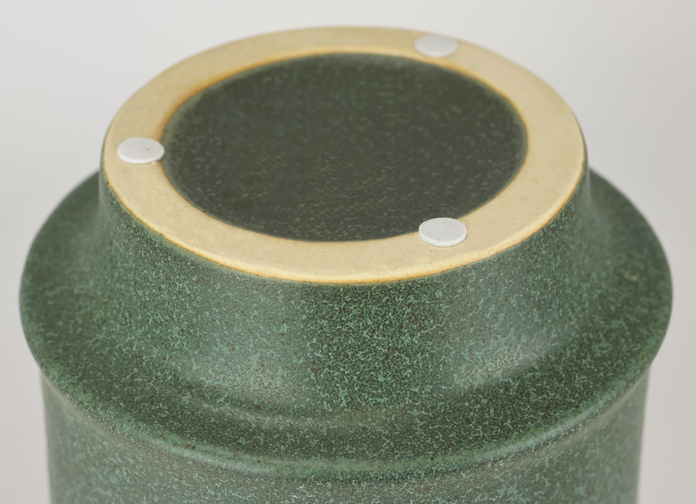 I.GE.A. Dekovase »Blumenvase aus Keramik, geriffelt, Zylinderform, matt glänzend«, (1 St.), Keramikvase, Dekoration, Vase für Blumen, Zweige und Kunstblumen