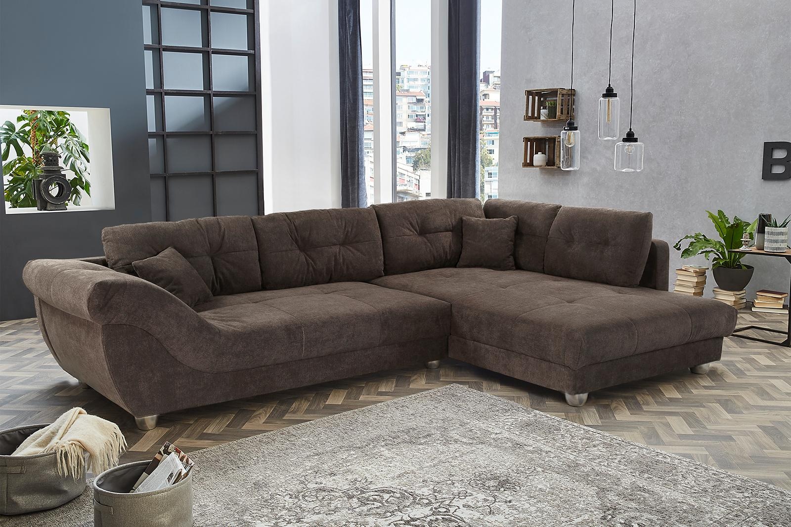 Jockenhöfer Gruppe Ecksofa "Siena L-Form, B: 346 cm" mit Zierkissen, große Sitz- und Liegefläche
