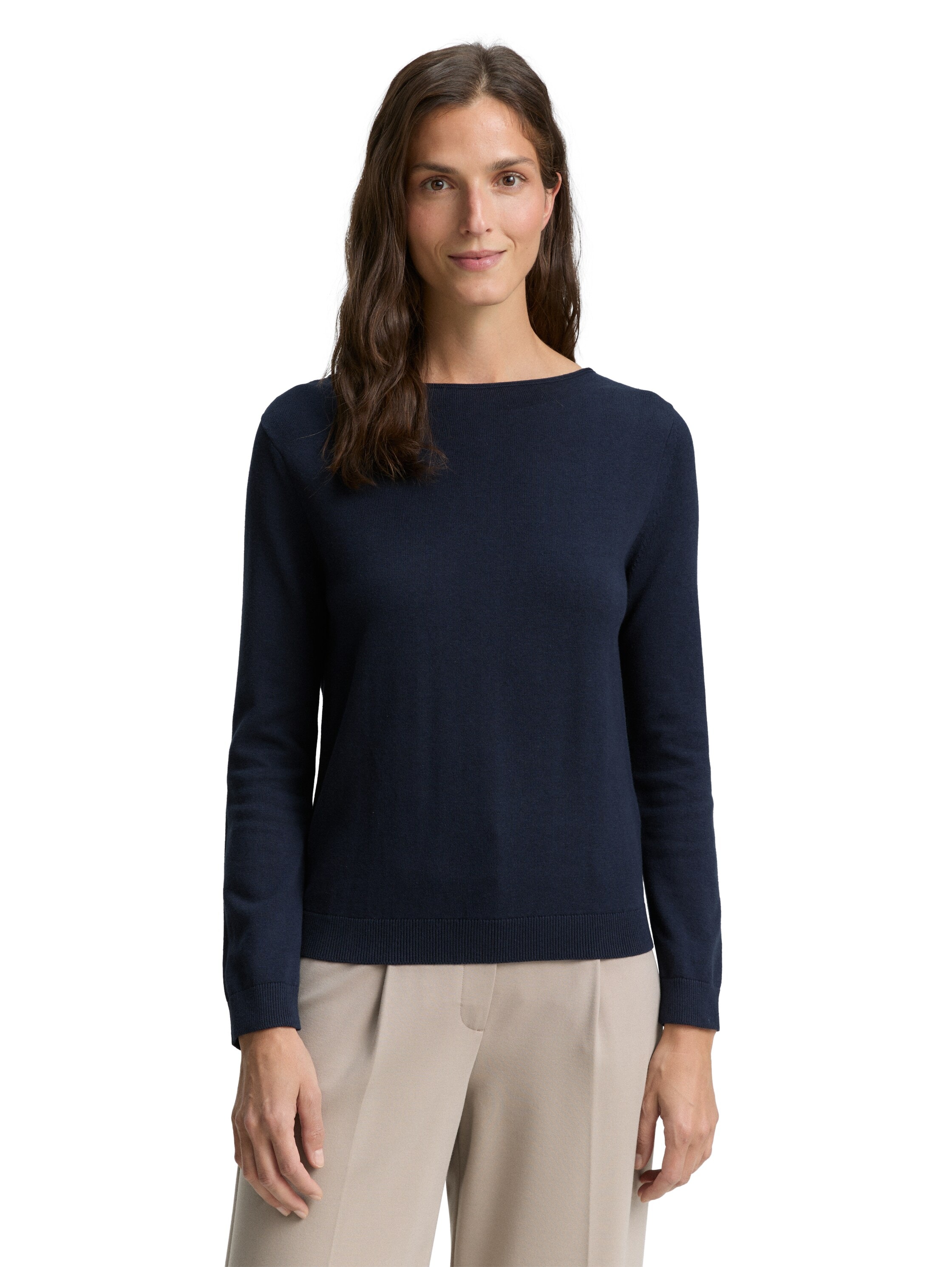 TOM TAILOR Strickpullover, mit U-Boot Ausschnitt günstig online kaufen