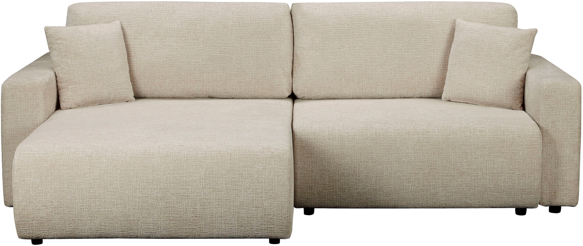 OTTO home Ecksofa »TILLIE L-Form, 229 cm - OTTO. Verlässliche Qualität.« Schlaffunktion (132/194), Bettkasten, Struktur-Bezug