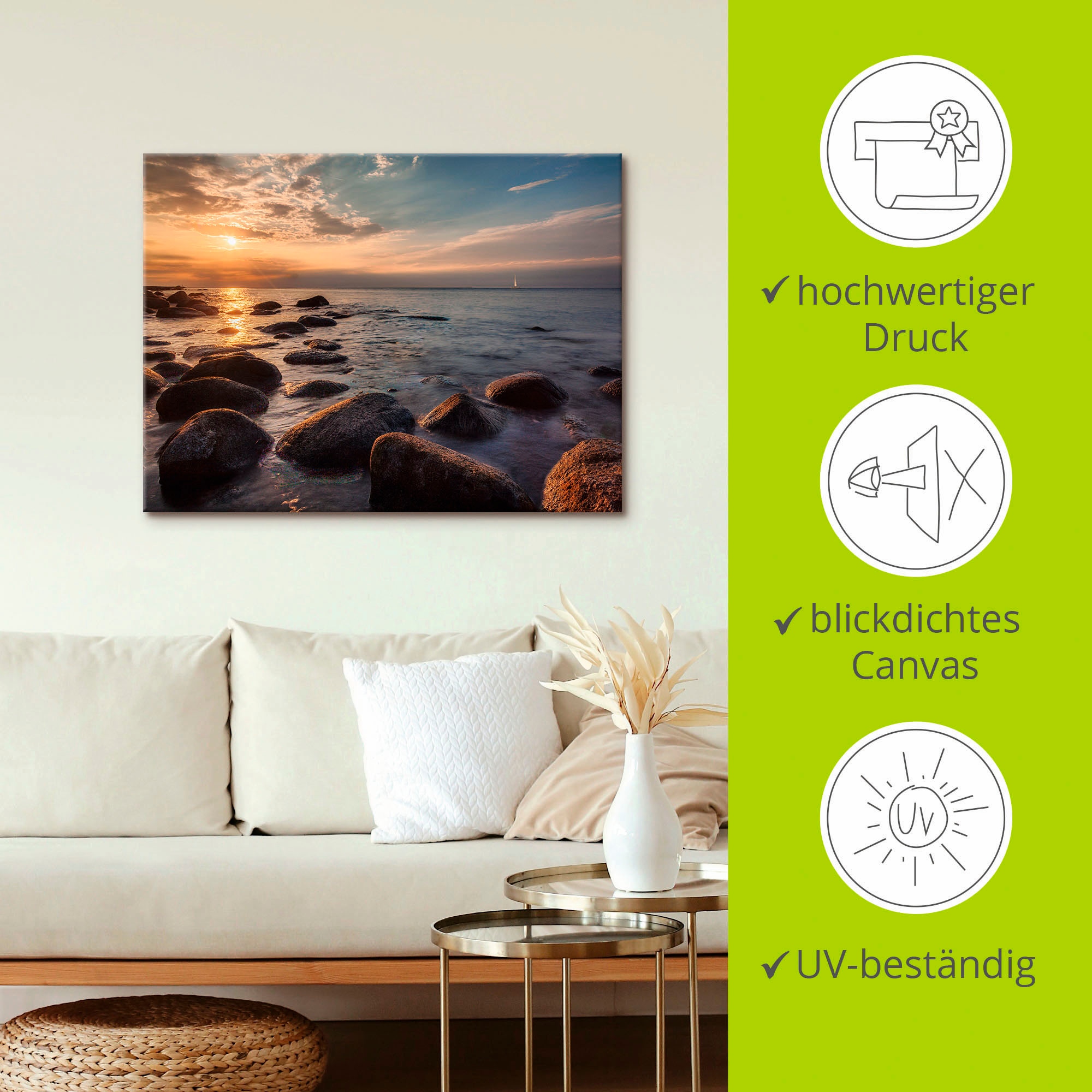 Artland Wandbild »Heimkehr am Abend....«, Gewässer, (1 St.), als Leinwandbild, Poster in verschied. Größen