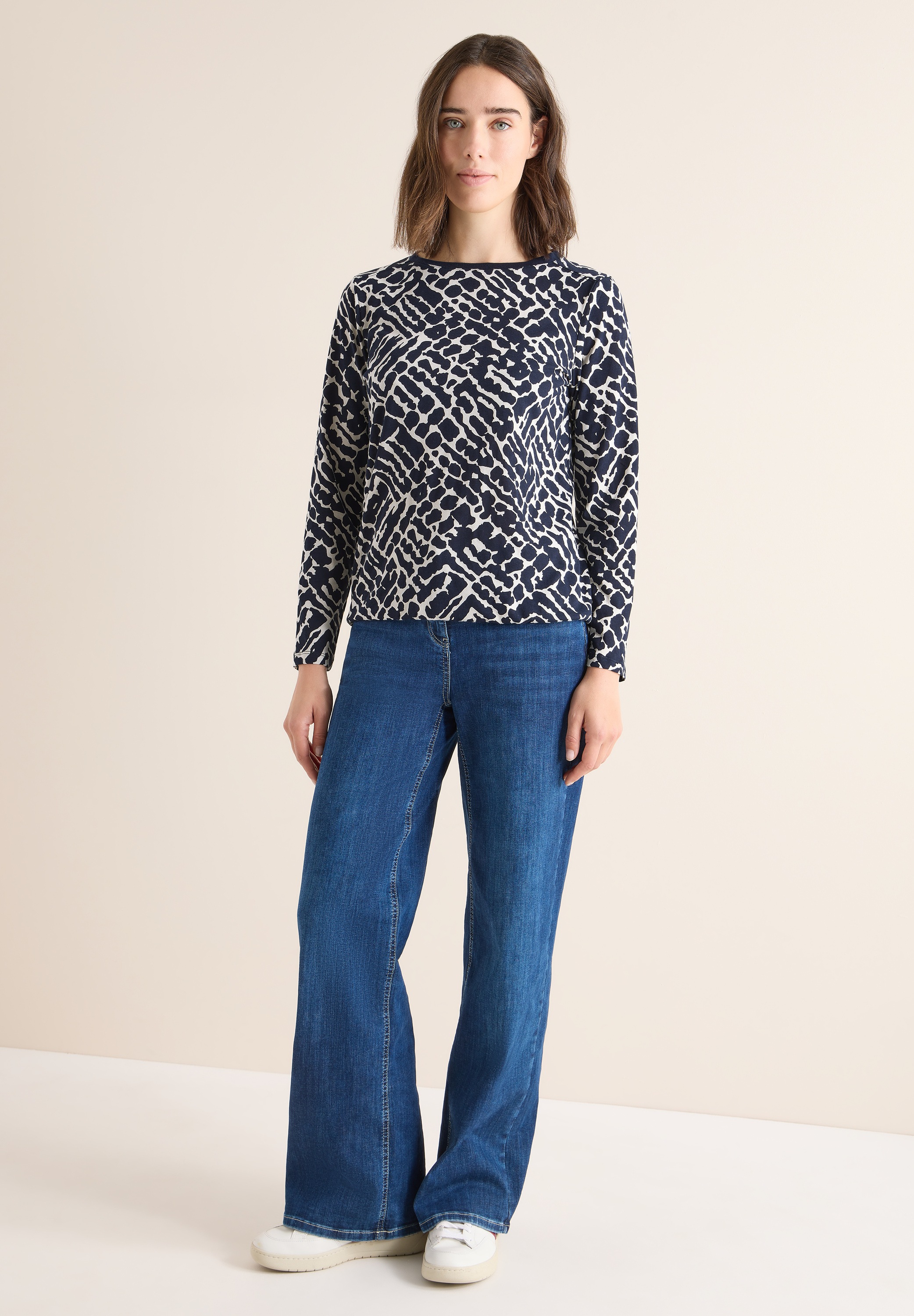 Thumbnail - Cecil Langarmshirt mit grafischem Muster