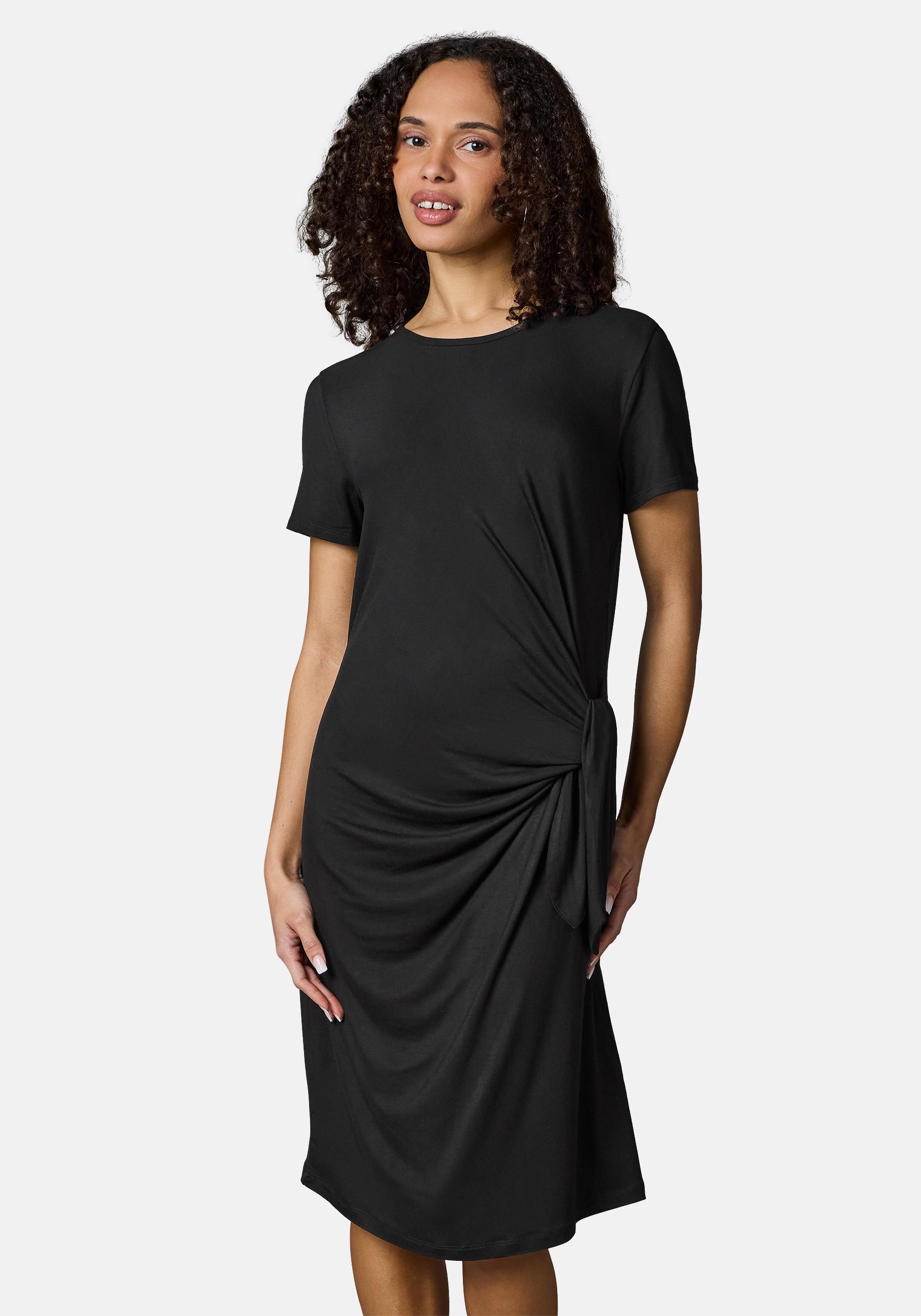 Ragwear Shirtkleid "Knotta" Ohne Taschen Kurzarm Sommerkleid mit seitlichem Bindeband