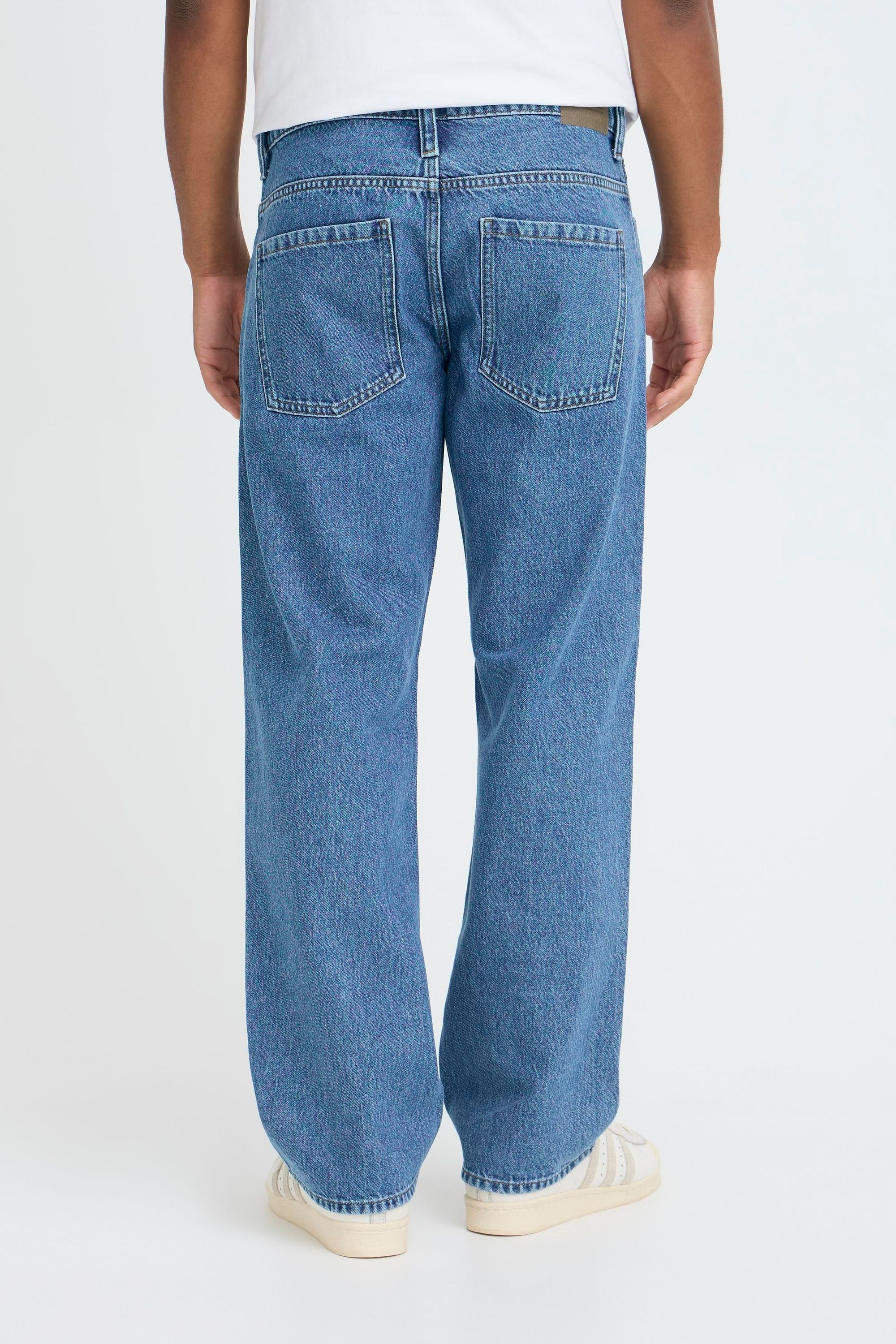 Relax-fit-Jeans BLEND "Relax-fit-Jeans BHFLAKE", Herren, Gr. 28, Länge 34, blau (denim middle blau), Obermaterial: 100% Baumwolle CO., Jeans 6