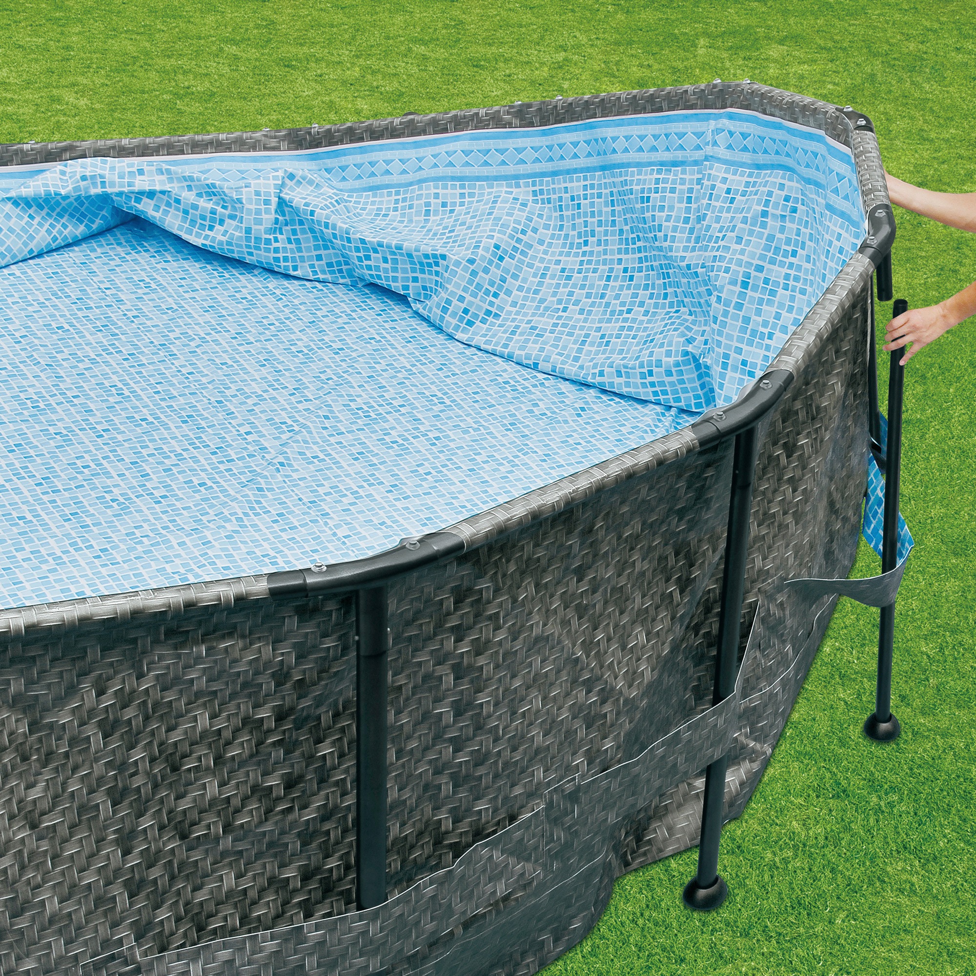 SummerWaves Framepool »Elite«, (Set, 8 tlg.), ØxH: 549x132 cm