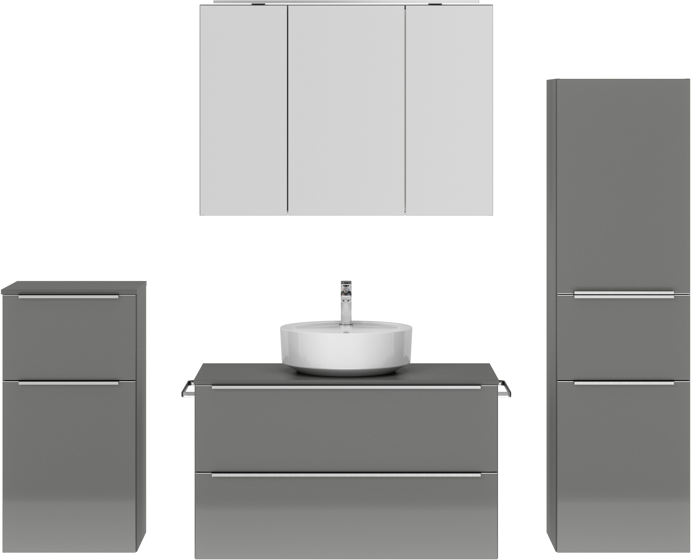 nobilia Badmöbel-Set "Alvene" vormontiert, mit Soft-Close, 4 Stk. tlg. günstig online kaufen