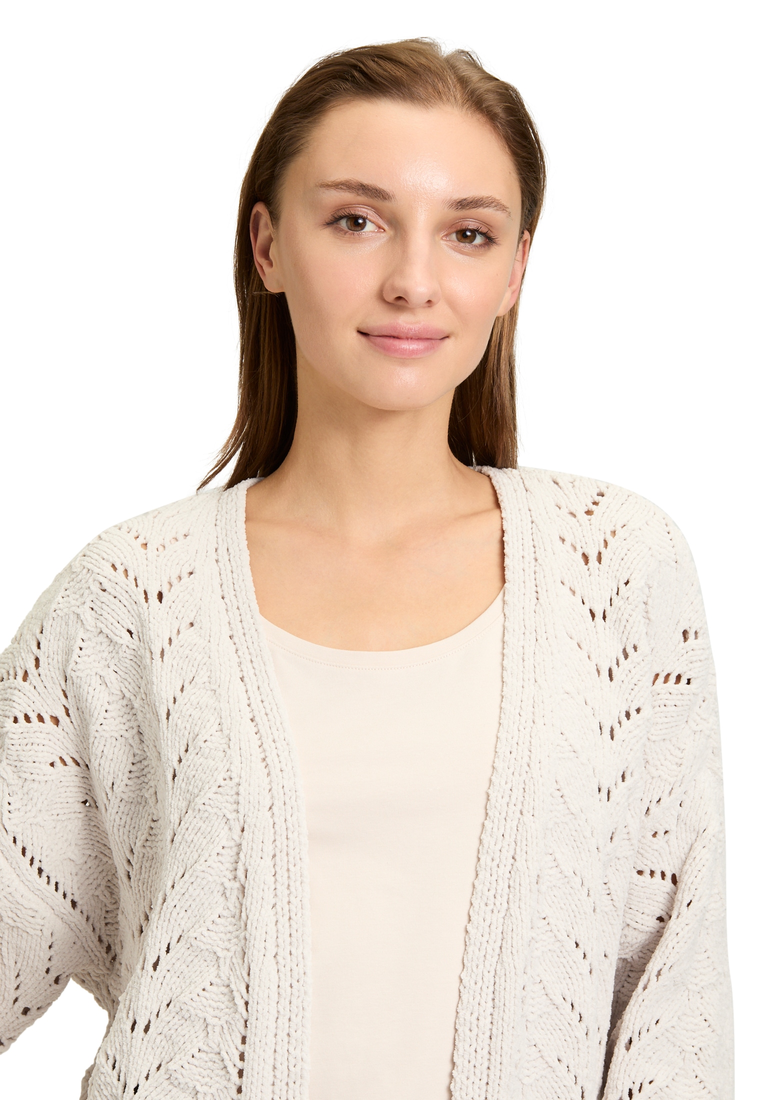 Cartoon Strickjacke »Cartoon Damen Strick-Cardigan mit Rippbündchen«, Ajourmuster