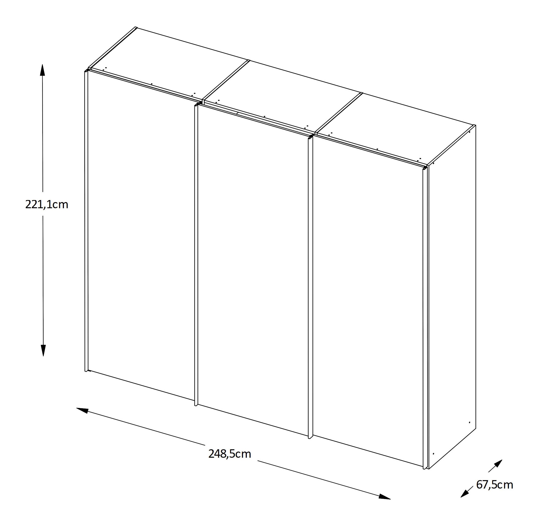STAUD Schwebetürenschrank »Sinfonie Plus, edles Design in hochwertiger Qualität, Made in Germany«, Mit vier verschiedenen Ausstattungsvarianten