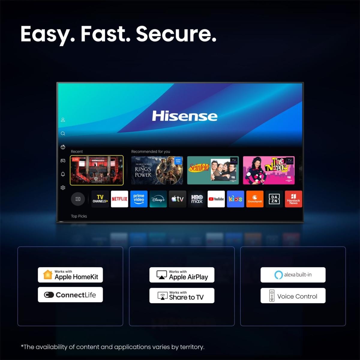 Hisense QLED-Fernseher »65U7DSE« 164 cm/65 ″ Smart-TV