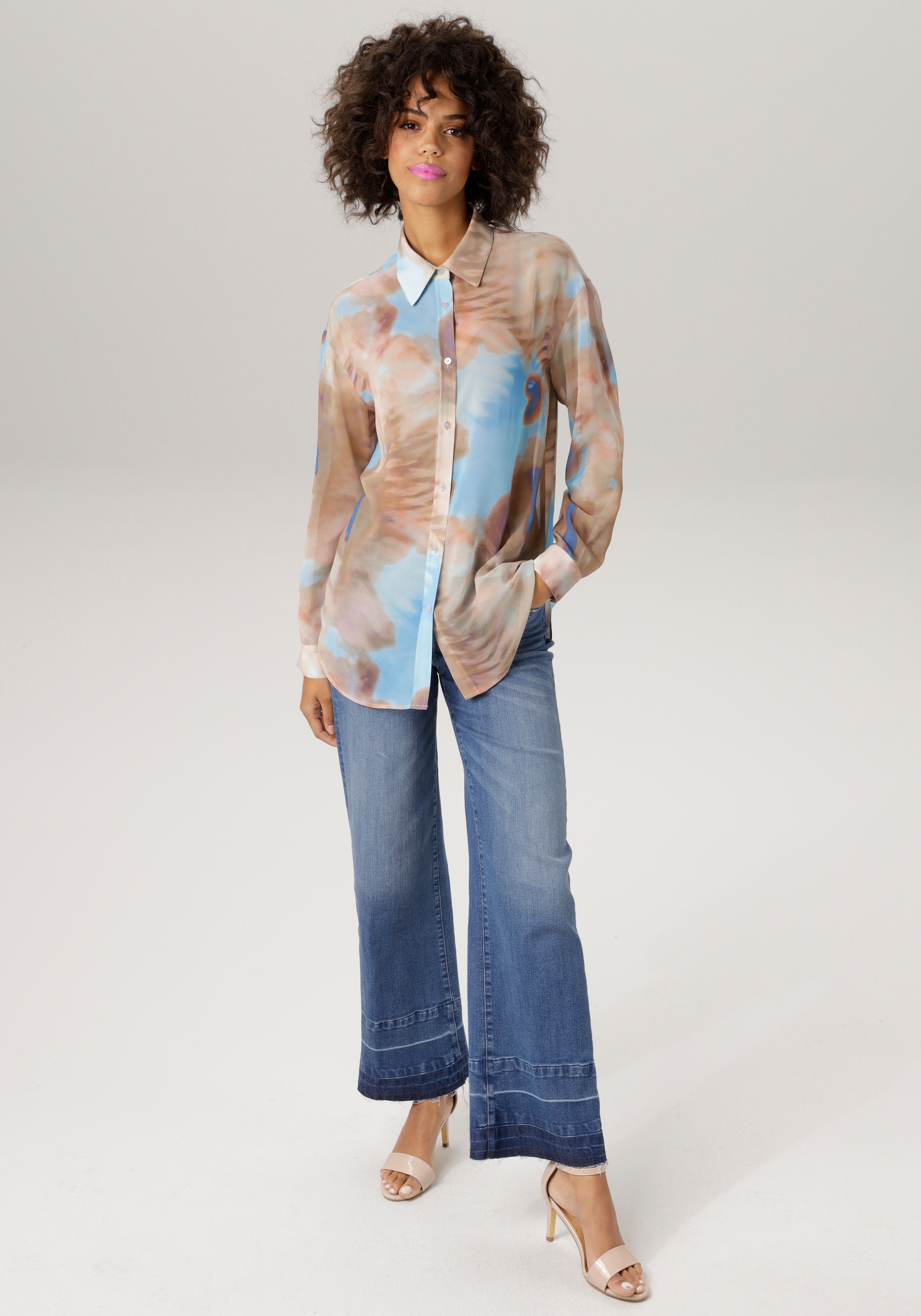 Aniston CASUAL Hemdbluse, BAUR Batik-Druck kaufen für | topmodischem mit
