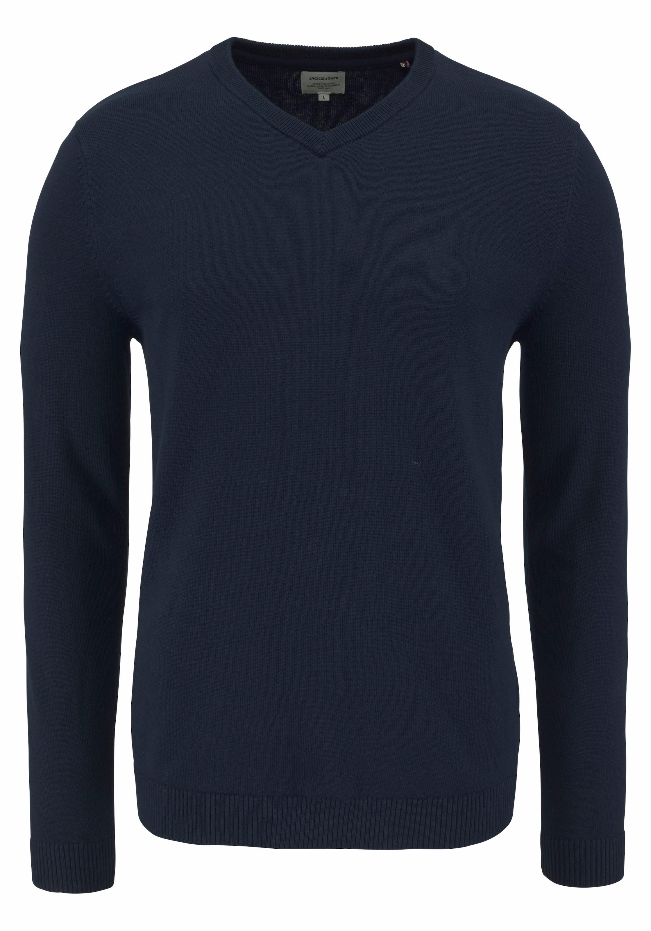 Jack & Jones V-Ausschnitt-Pullover »JJEBASIC KNIT V-NECK«