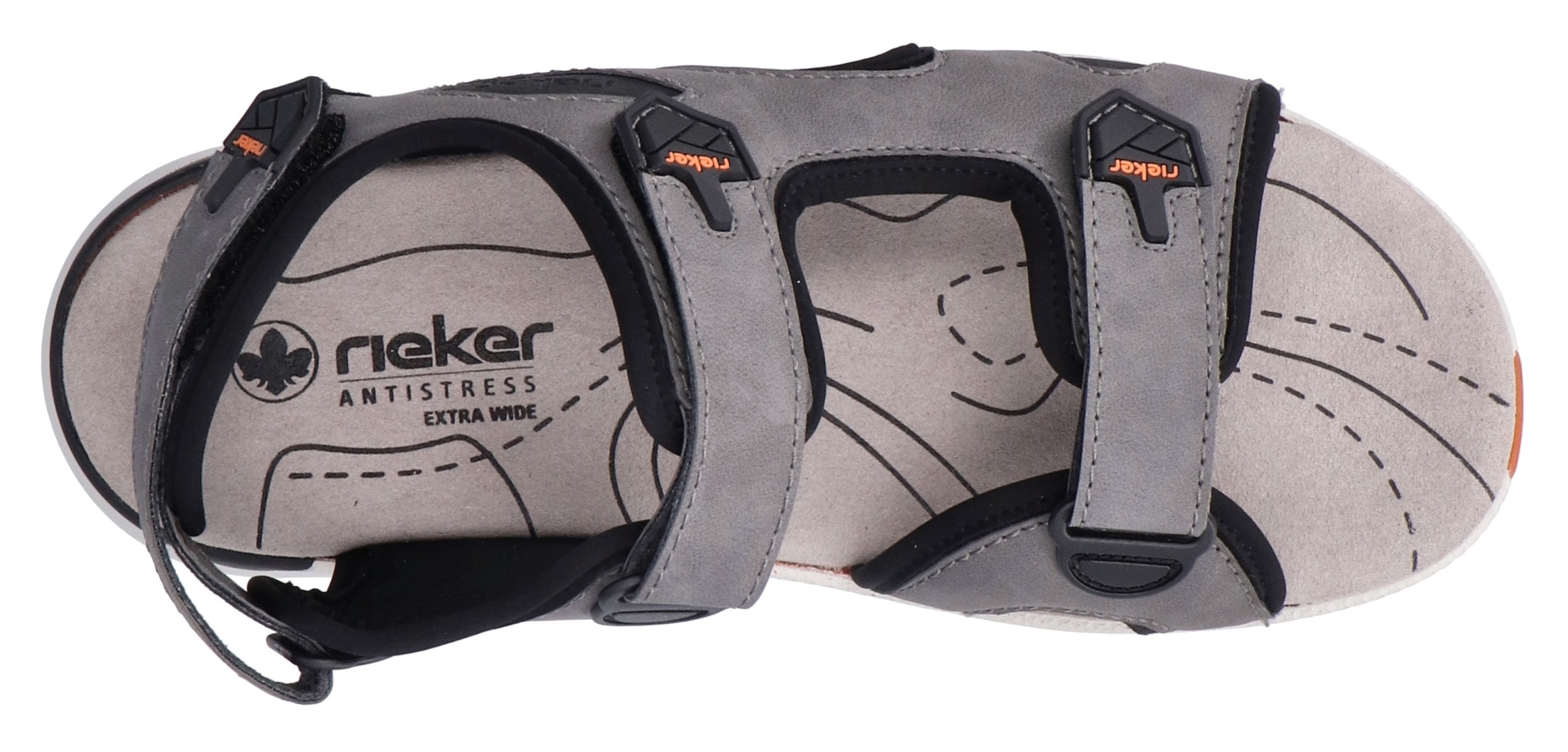 Rieker Sandale, Trekkingsandale, Outdoorsandale, Sommerschuh mit Klettverschlüssen