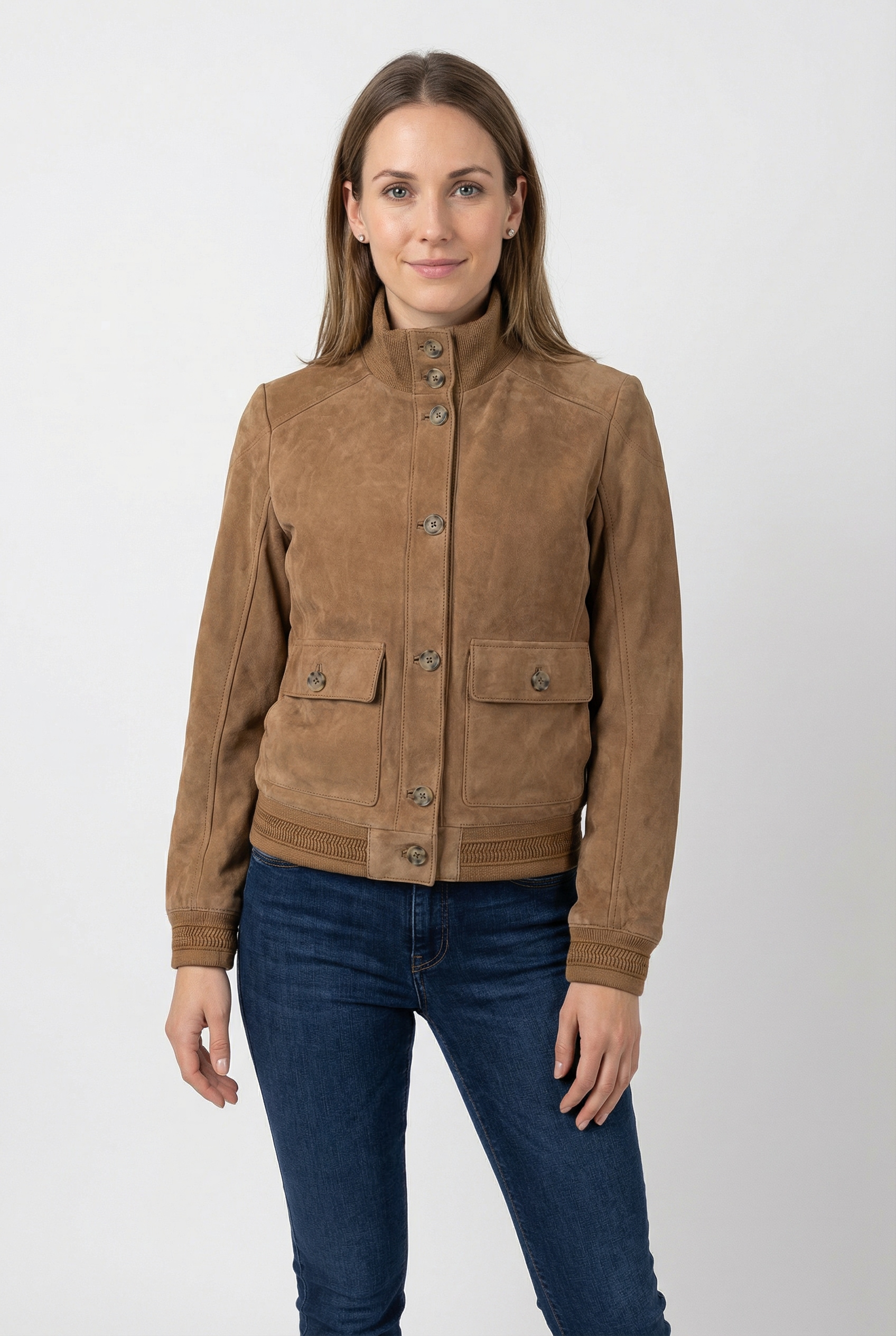 Mauritius Lederjacke "MWDajana" Blouson aus Veloursleder günstig online kaufen