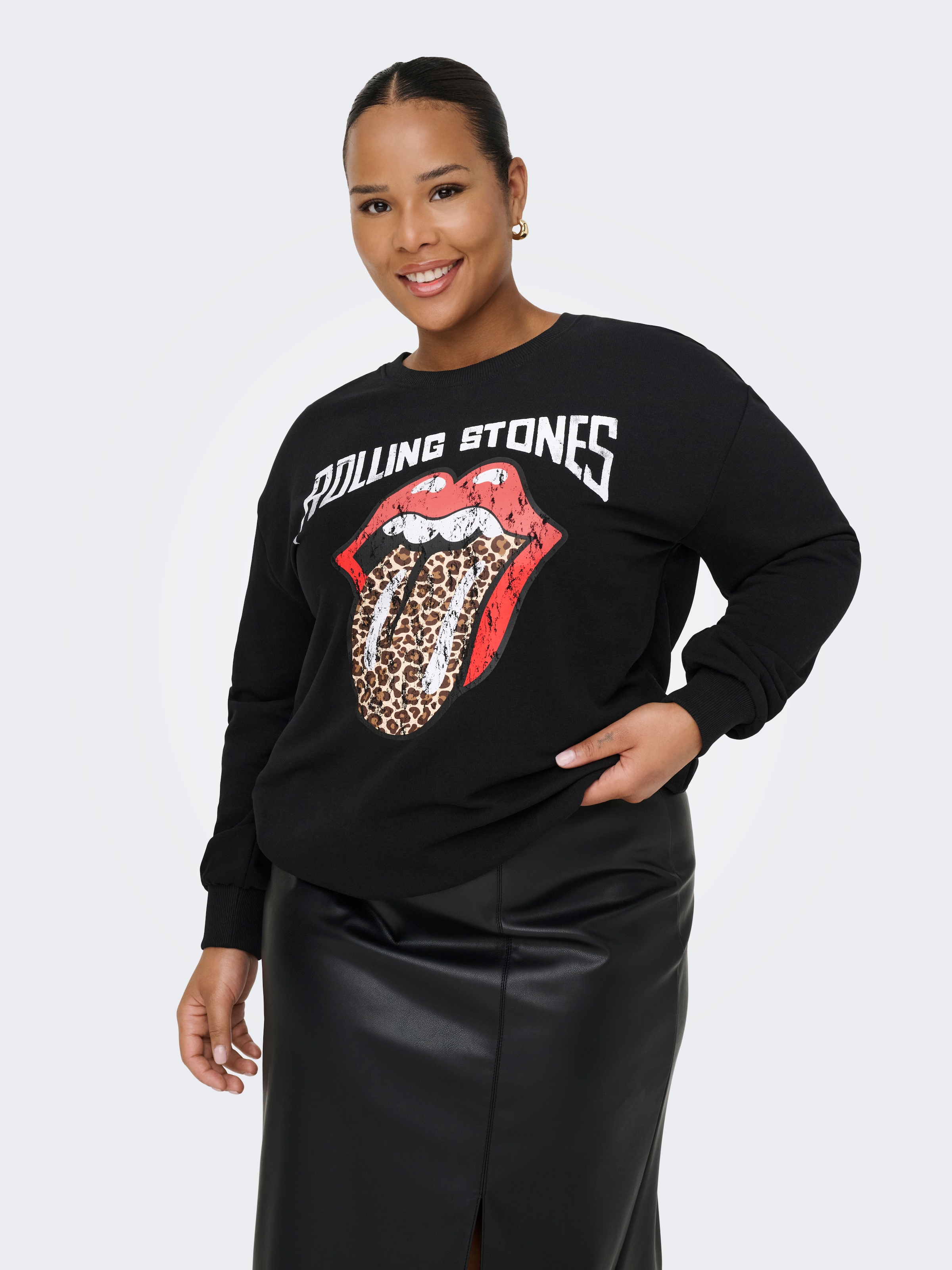 ONLY CARMAKOMA Sweatshirt "CARROLLI L/S O-NECK SWEAT LC JRS" günstig online kaufen