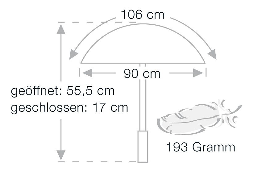 EuroSCHIRM® Taschenregenschirm »Der kleine Riese, kaufen schwarz« BAUR 