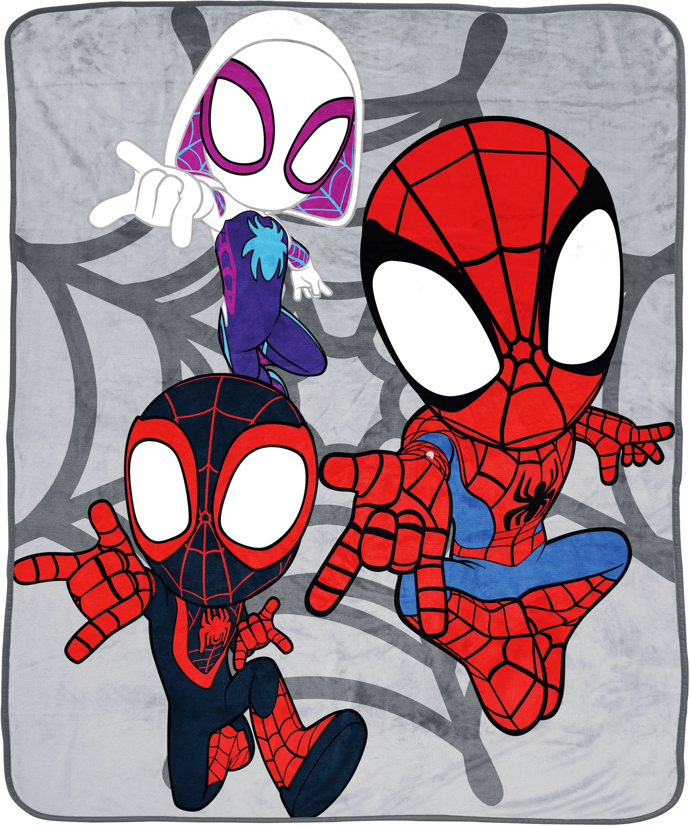 MARVEL Kinderdecke "Marvel Spidey 130 x 150 cm" mit Miles Morales & Ghost ESider Gwen