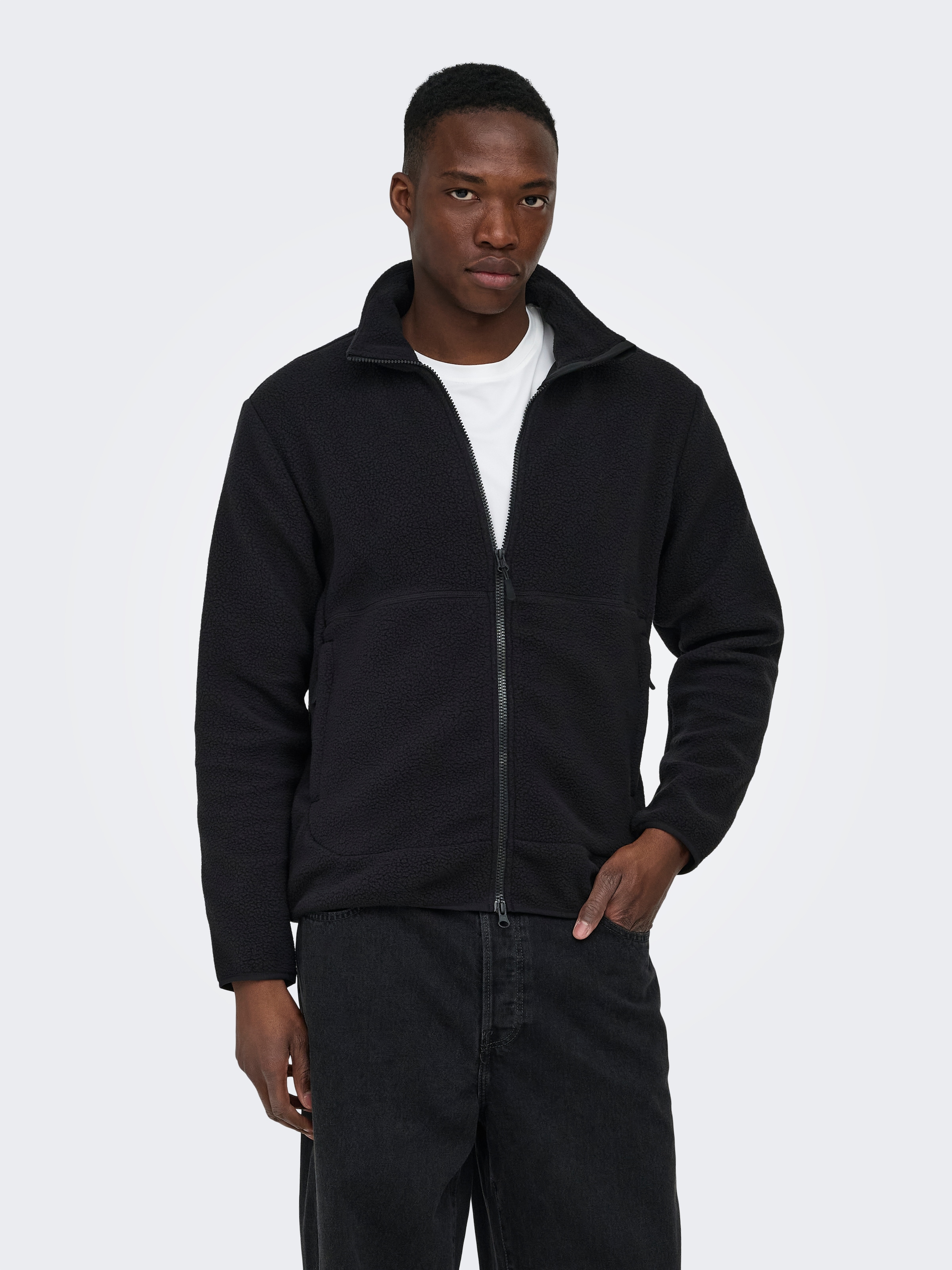 ONLY & SONS Fleecejacke "ONSJASON PRTC FLEECE JACKET OTW NOOS" Polyester, regular fit