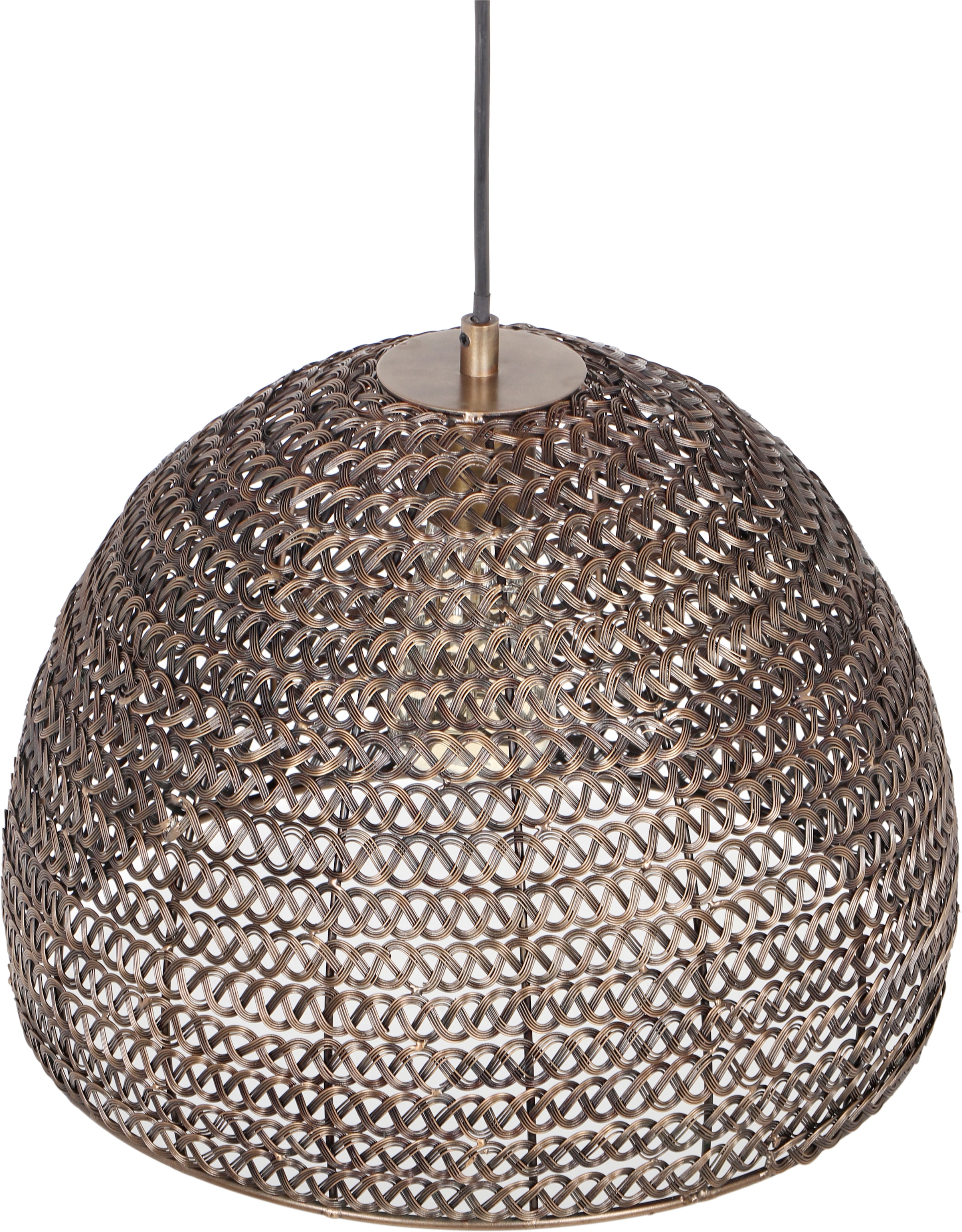 TRIO Leuchten Pendelleuchte »KAMARA, Vintage Hängelampe Ø 36cm Höhe bis 150 cm« E27 1 Stk. warmweiß - kaltweiß Lampenschirm aus Metall-Geflecht, exkl 1x E27 max 10W