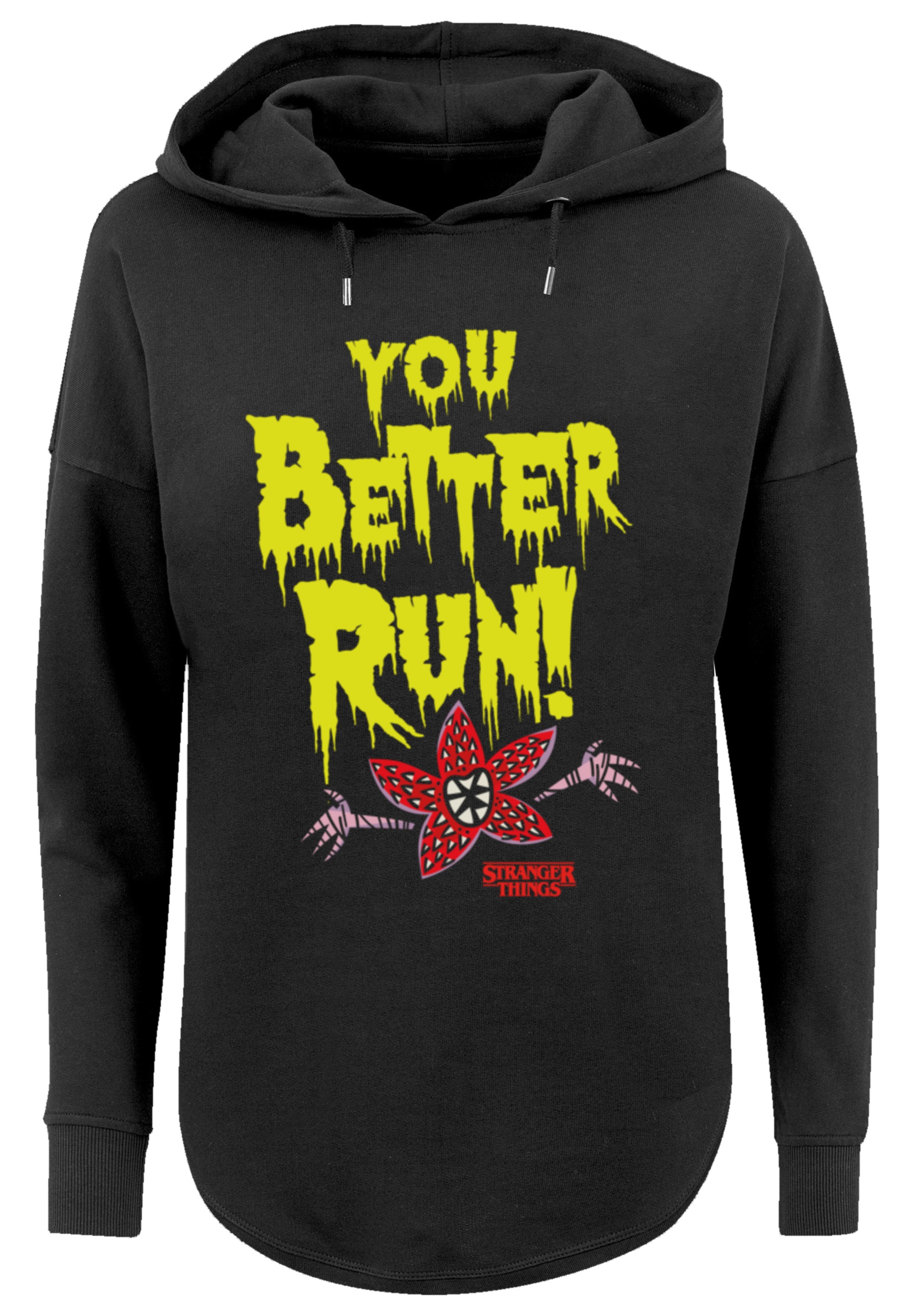 F4NT4STIC Kapuzenpullover Stranger Things You Better Run Netflix TV Series günstig online kaufen