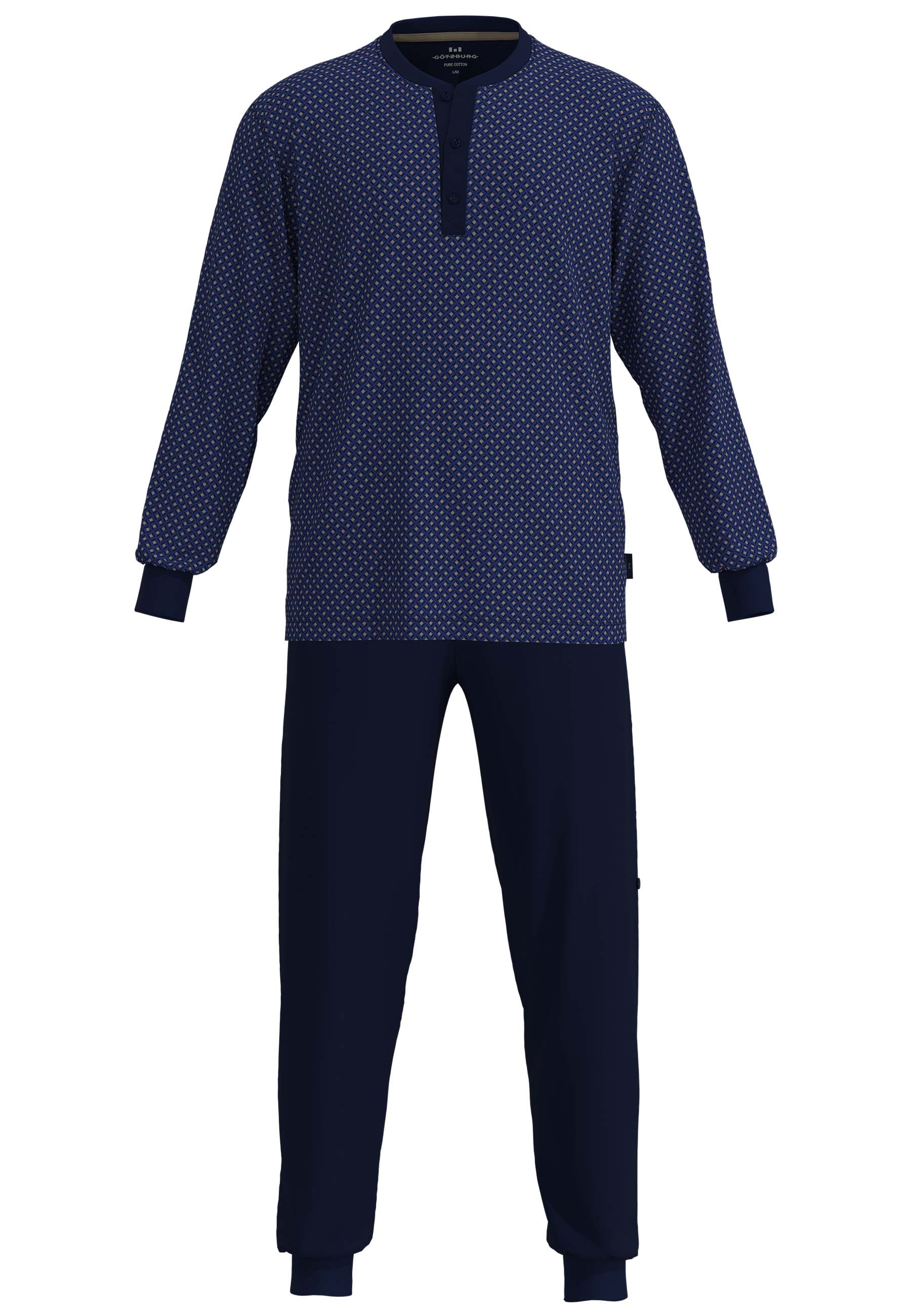 GÖTZBURG Schlafanzug "Kos", 2 mit Rundhalsausschnitt und Knopfleiste, lange günstig online kaufen