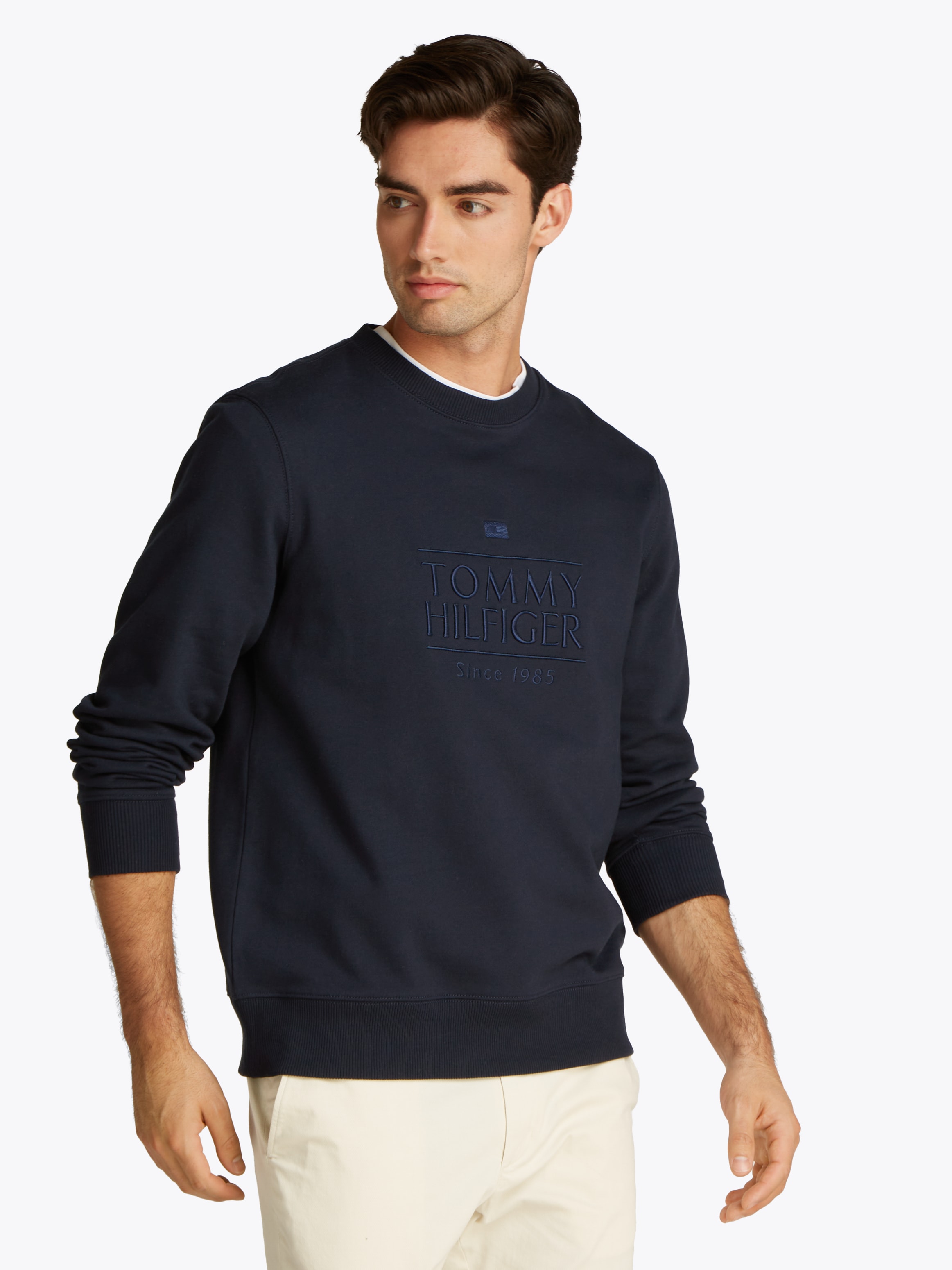 Tommy Hilfiger Sweatshirt "HILFIGER EMBRO LOGO SWEATSHIRT" günstig online kaufen