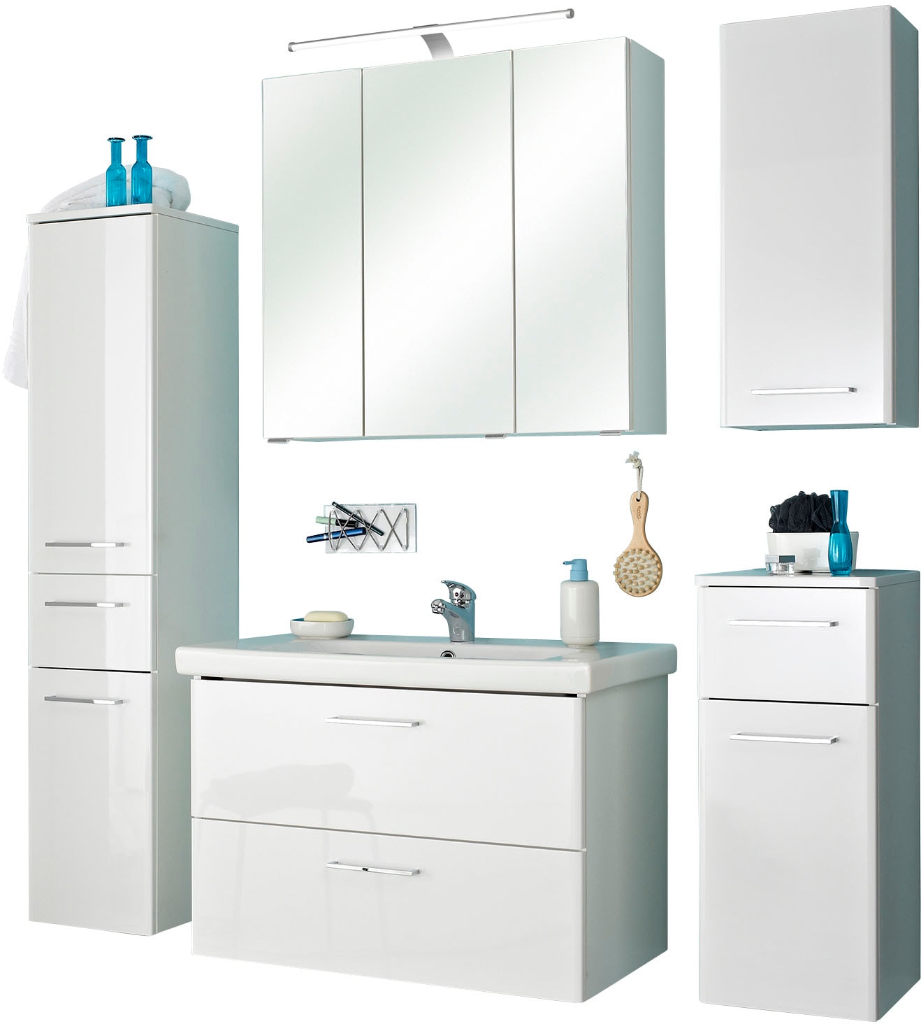 Saphir Badmöbel-Set "Quickset 316 5-teilig, inkl. Keramik-Waschtisch und LE günstig online kaufen