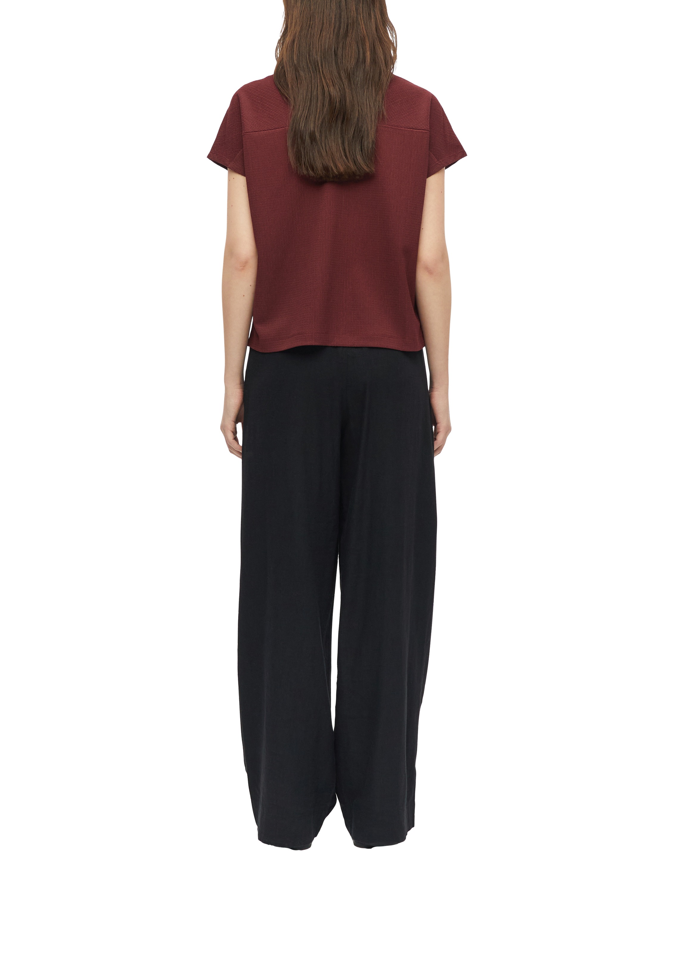 s.Oliver Kurzarmshirt Sommershirt mit V-Ausschnitt