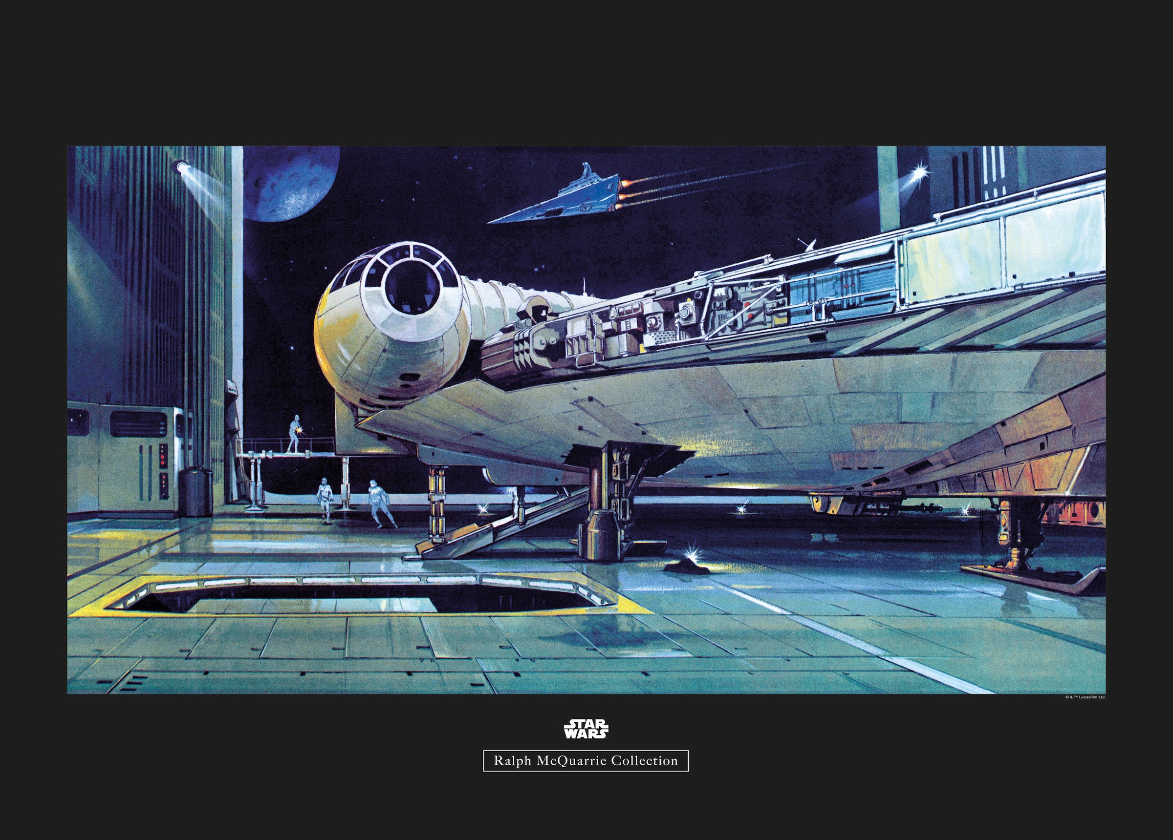Komar Poster »Star Wars Classic RMQ Falcon Hangar«, Star Wars, (1 St.), Kinderzimmer, Schlafzimmer, Wohnzimmer