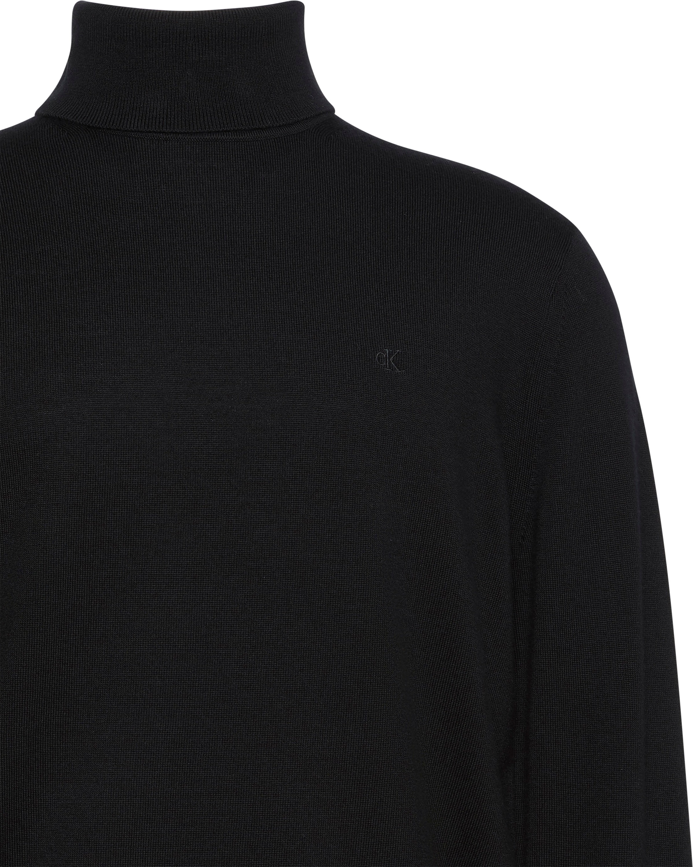 Calvin Klein Rollkragenpullover »LS 100% MERINO T-NECK 14GG«, Mit Rundhalsausschnitt, regular fit