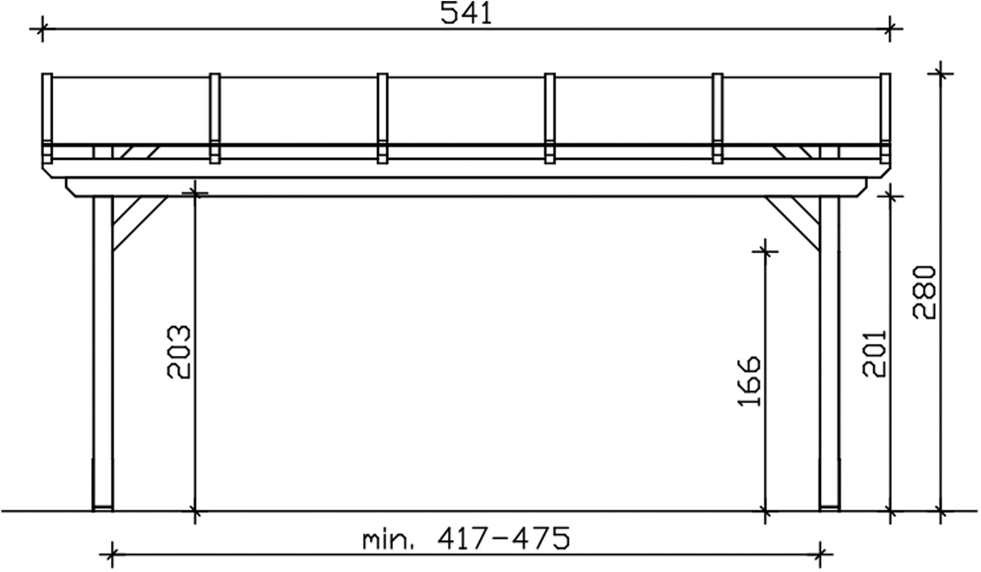 Skanholz Terrassendach »Sanremo«, Leimholz