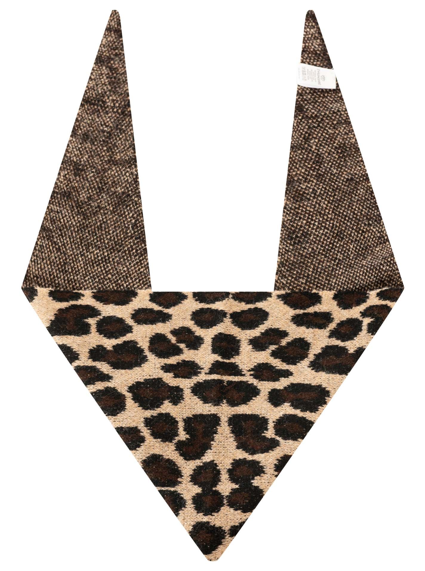 Zwillingsherz Dreieckstuch »Wollmix Mini "Leo"« Animal-Print, mit Wolle, kleine Dreiecksform