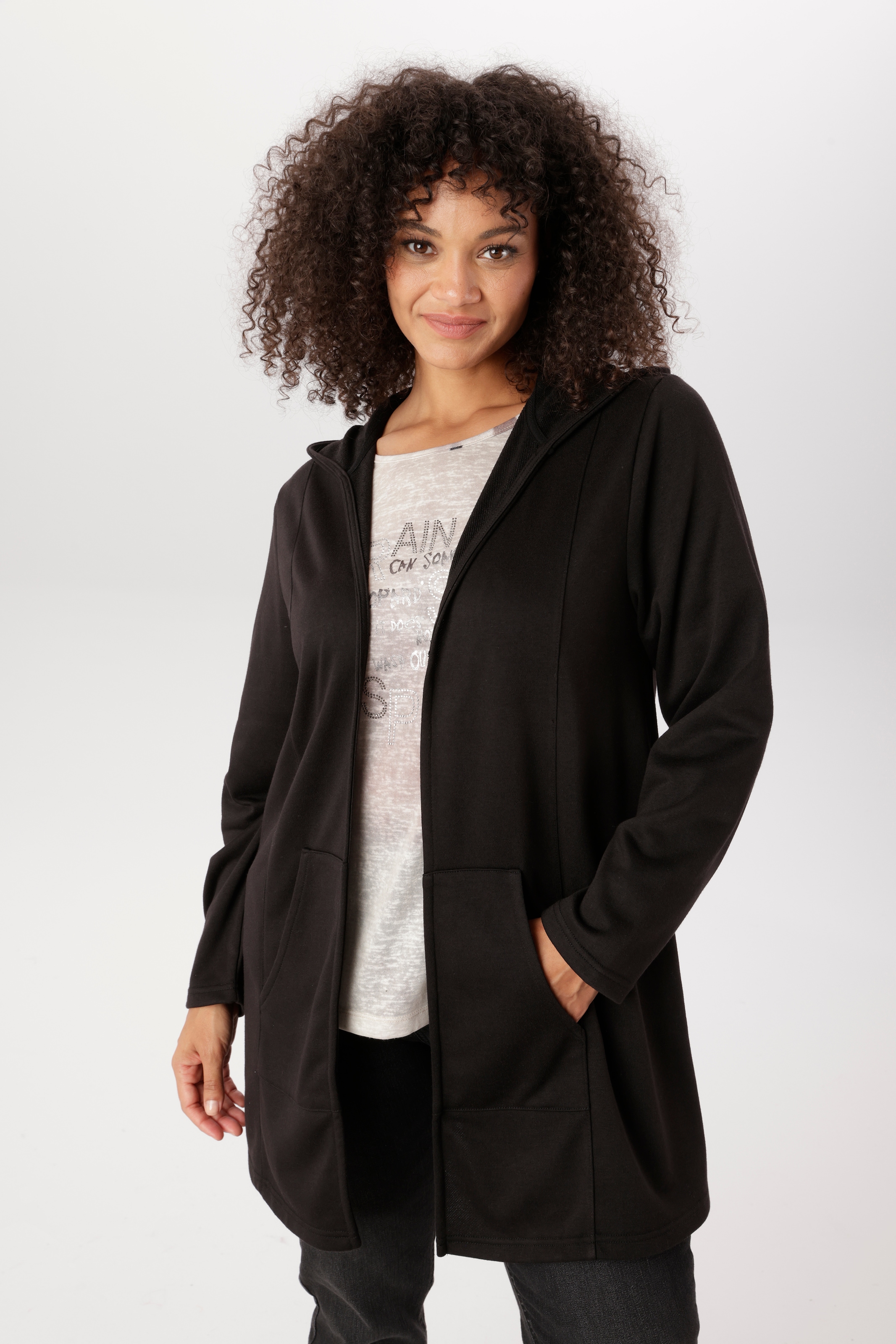 Aniston PLUS Sweatjacke mit Kapuze
