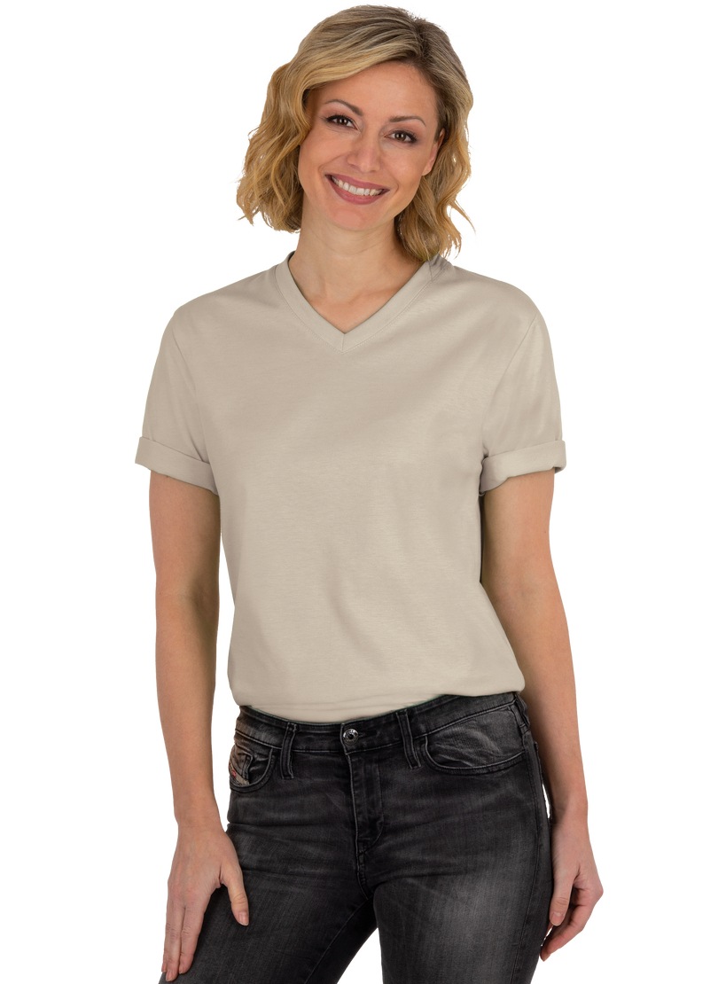 V-Shirt T-Shirt BAUR | DELUXE Trigema Baumwolle« kaufen »TRIGEMA für
