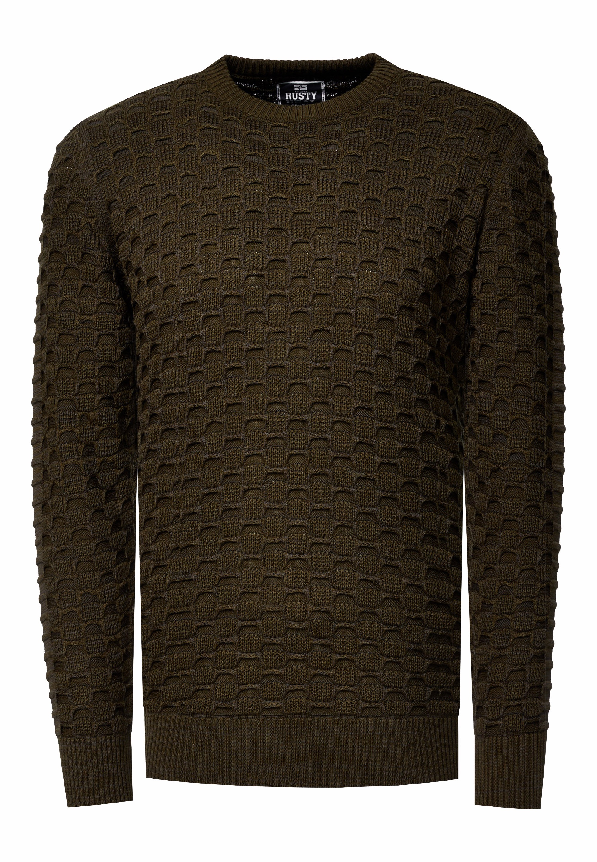 Rusty Neal Strickpullover, mit modernem Strickmuster