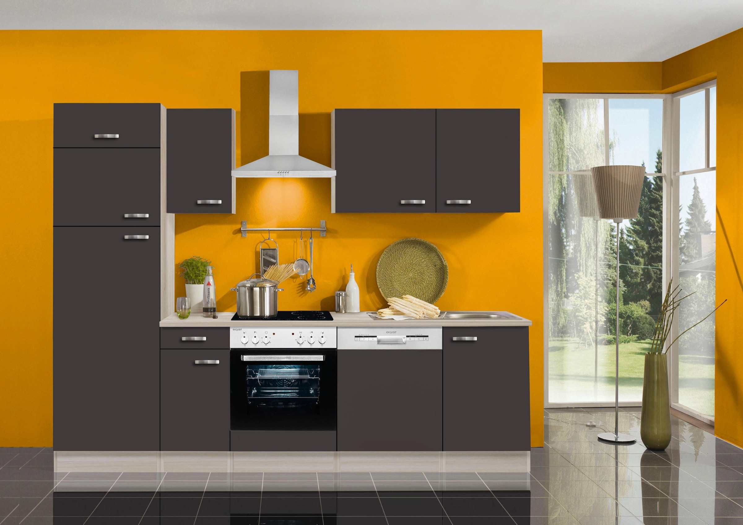 »Faro«, cm 270 kaufen Küchenzeile | BAUR mit E-Geräten, Breite OPTIFIT