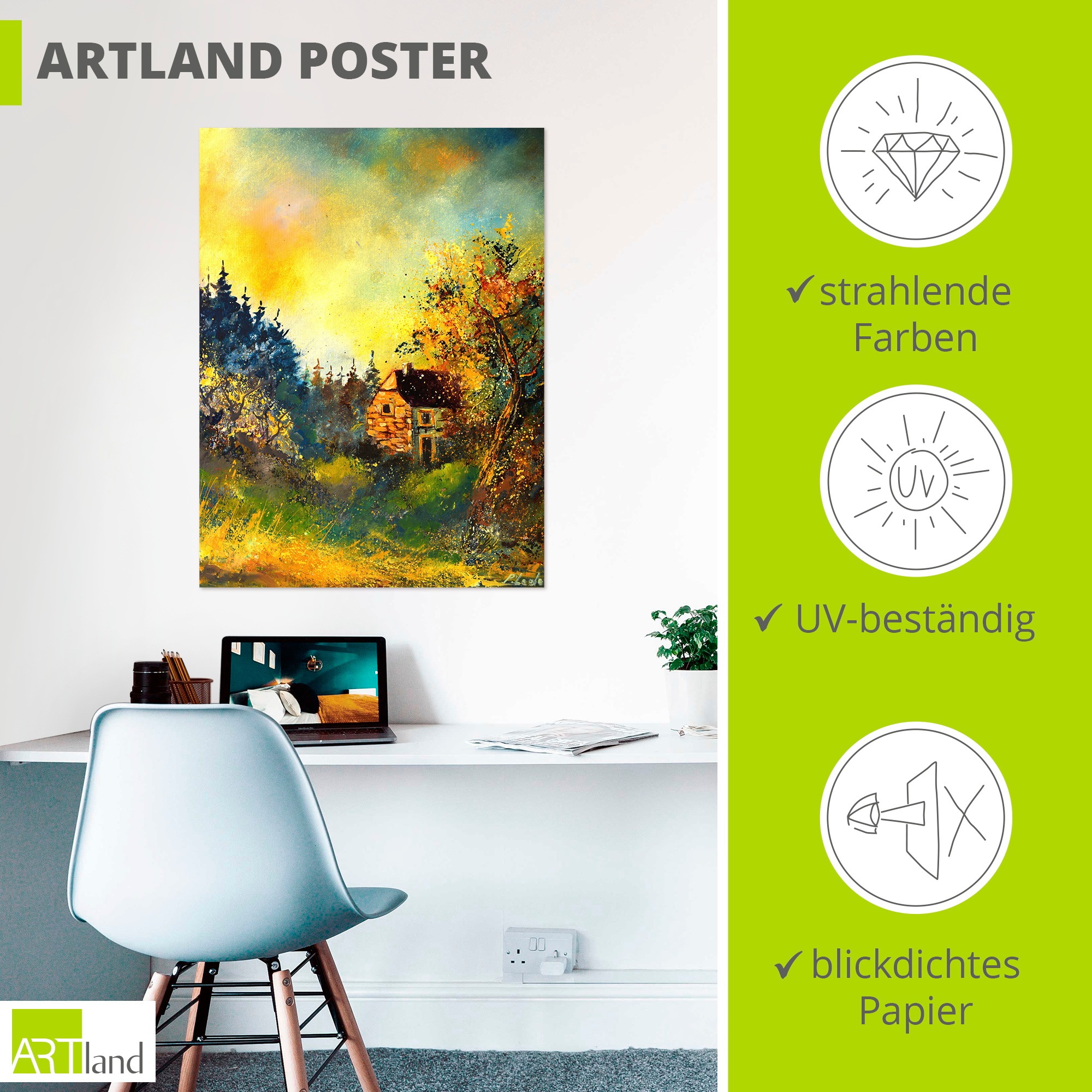Artland Wandbild »Remote house« Gartenbilder 1 Stk. tlg. als Alubild, Leinwandbild, Poster, Wandaufkleber in verschied. Größen
