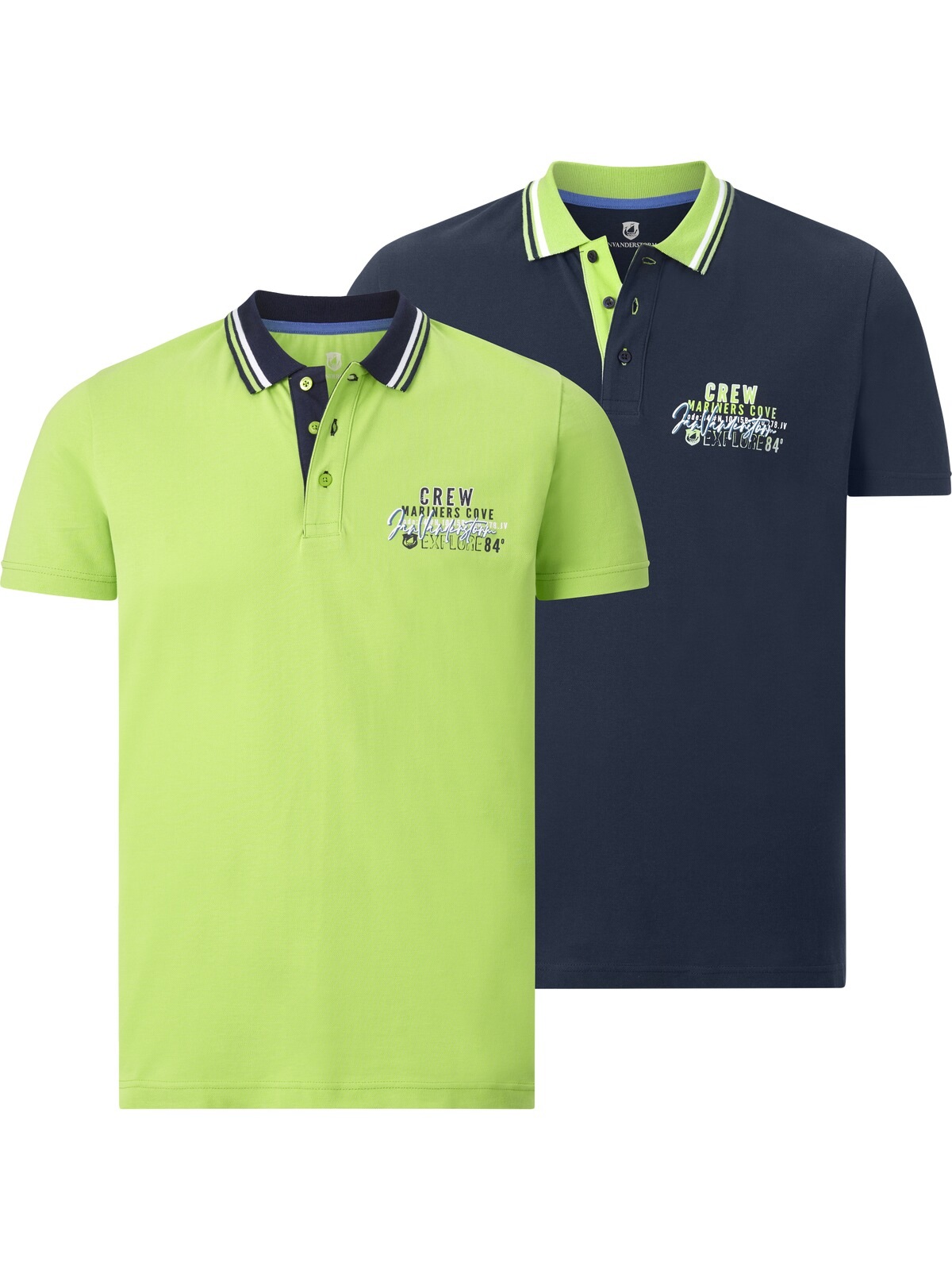 Jan Vanderstorm Poloshirt »Doppelpack Poloshirt TEOFIL«, (2 tlg.)