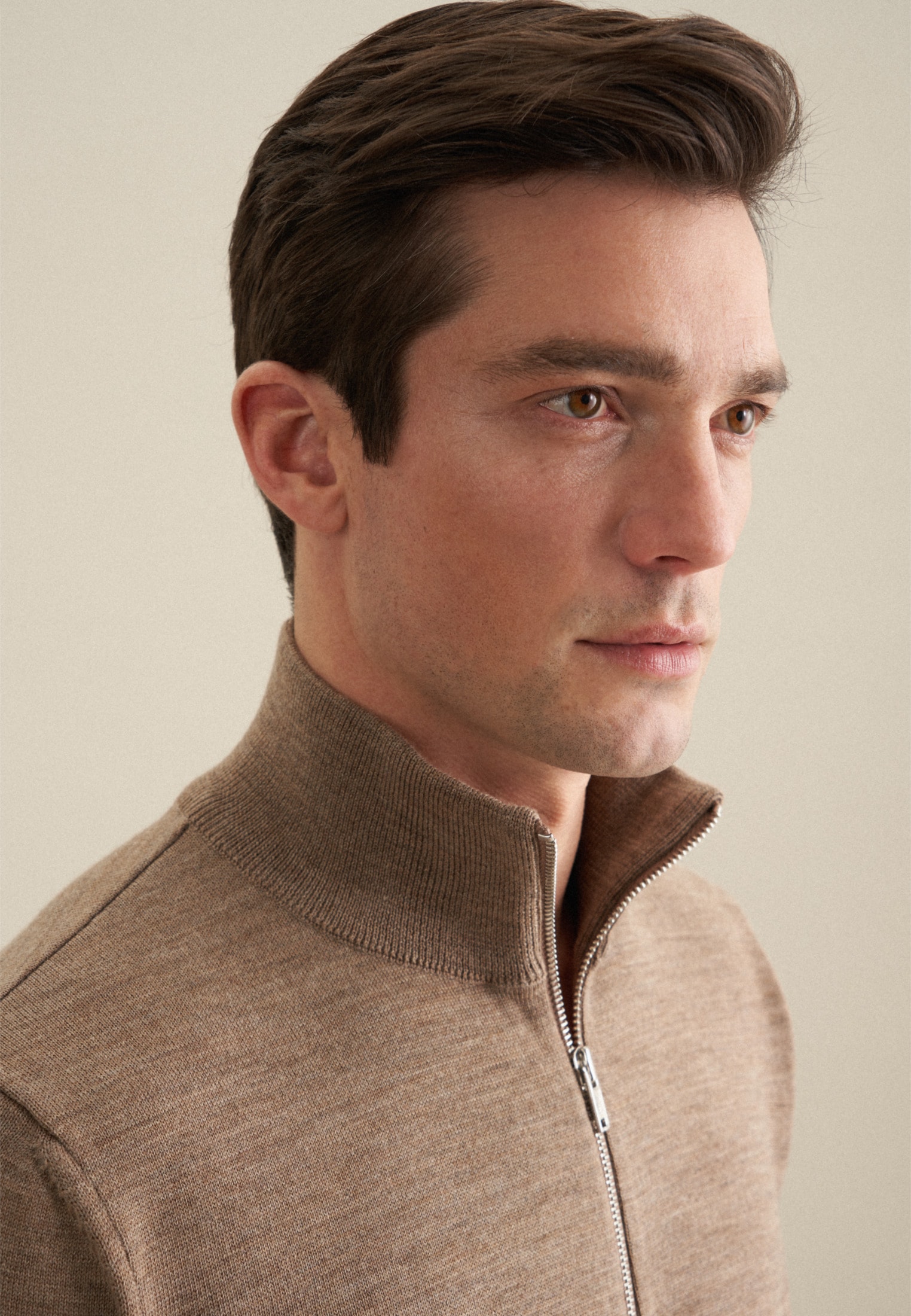 seidensticker Strickpullover »Schwarze Rose« Quarter Zip Uni